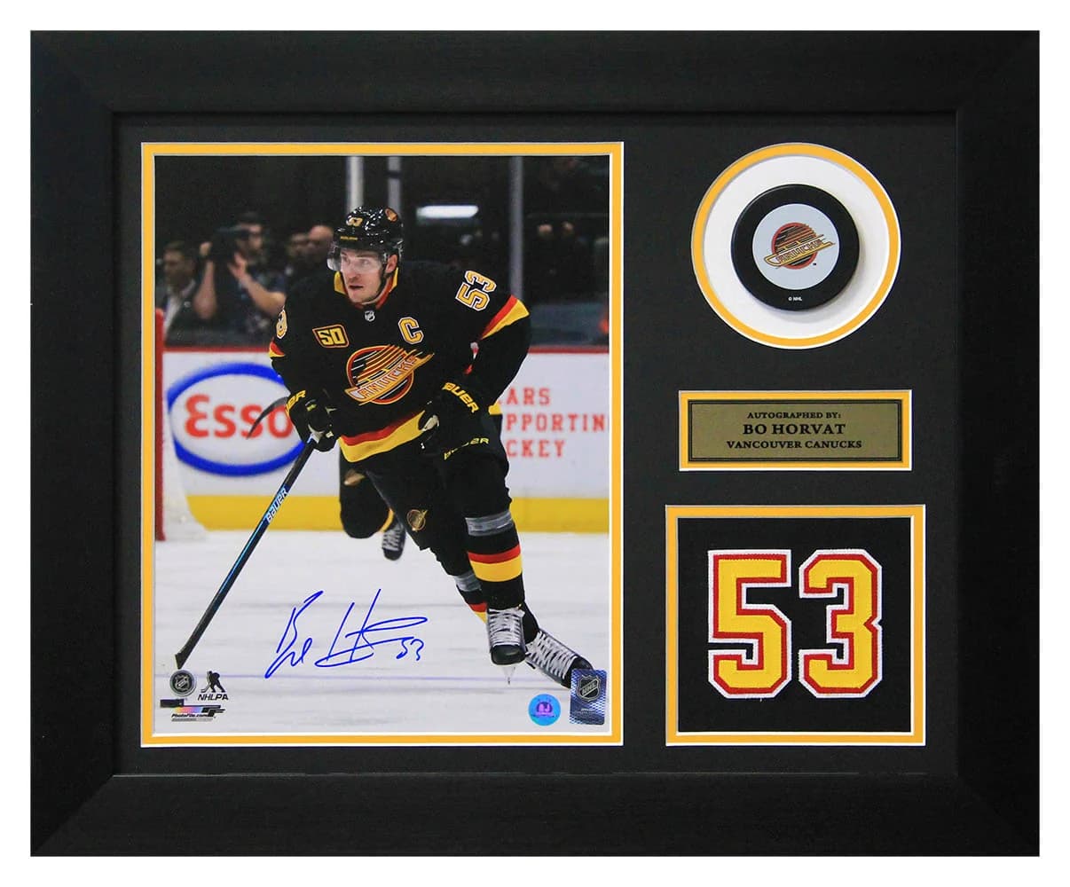 Bo Horvat Signed Vancouver Canucks Game Day Number 20x24 Frame Bo Horvat Other 20x24-game-day-number-frame, Vancouver Canucks, supplier stock photo