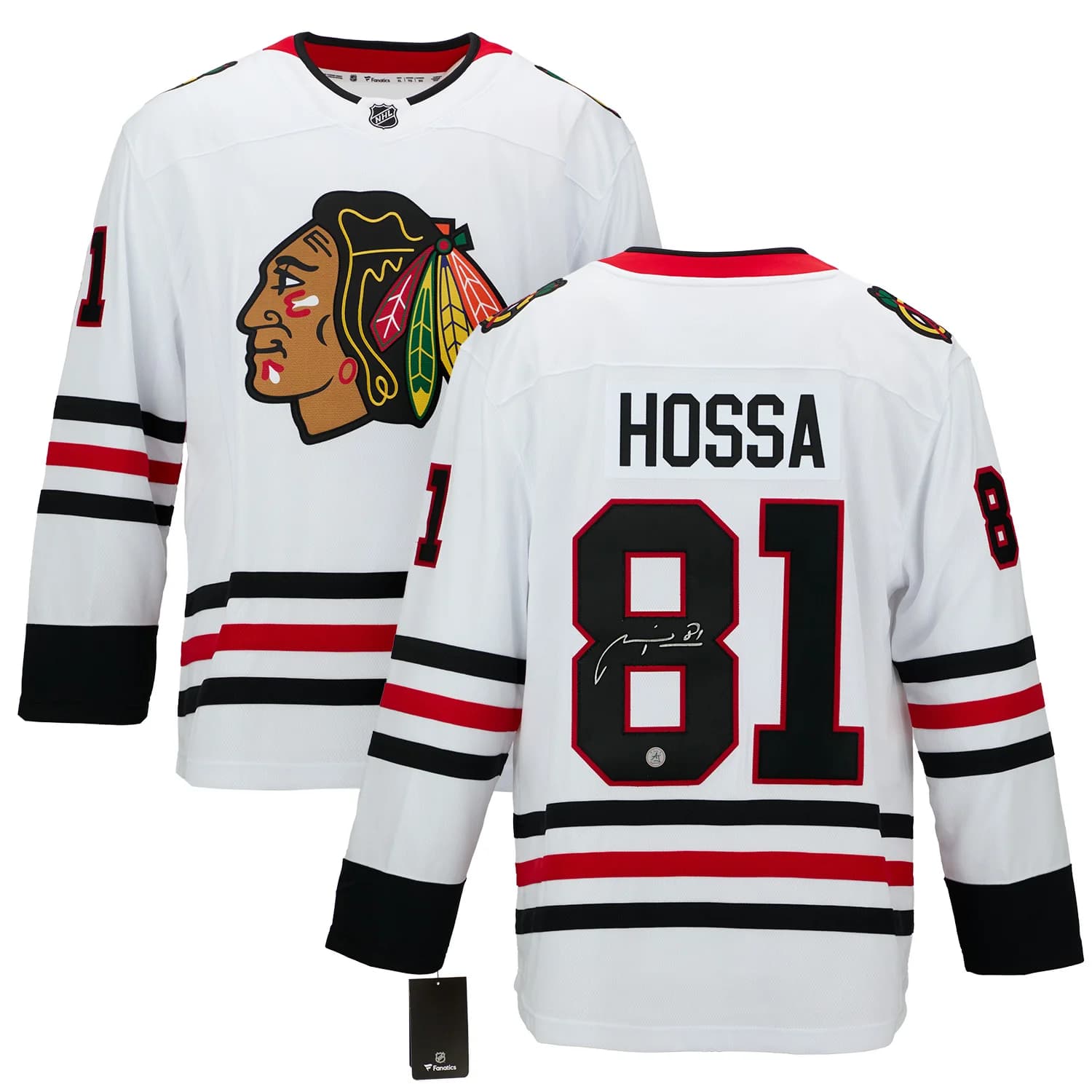 Marian Hossa Signed Chicago Blackhawks White Fanatics Breakaway Jersey Marian Hossa Jersey white-breakaway, Chicago Blackhawks, view 3, supplier stock photo