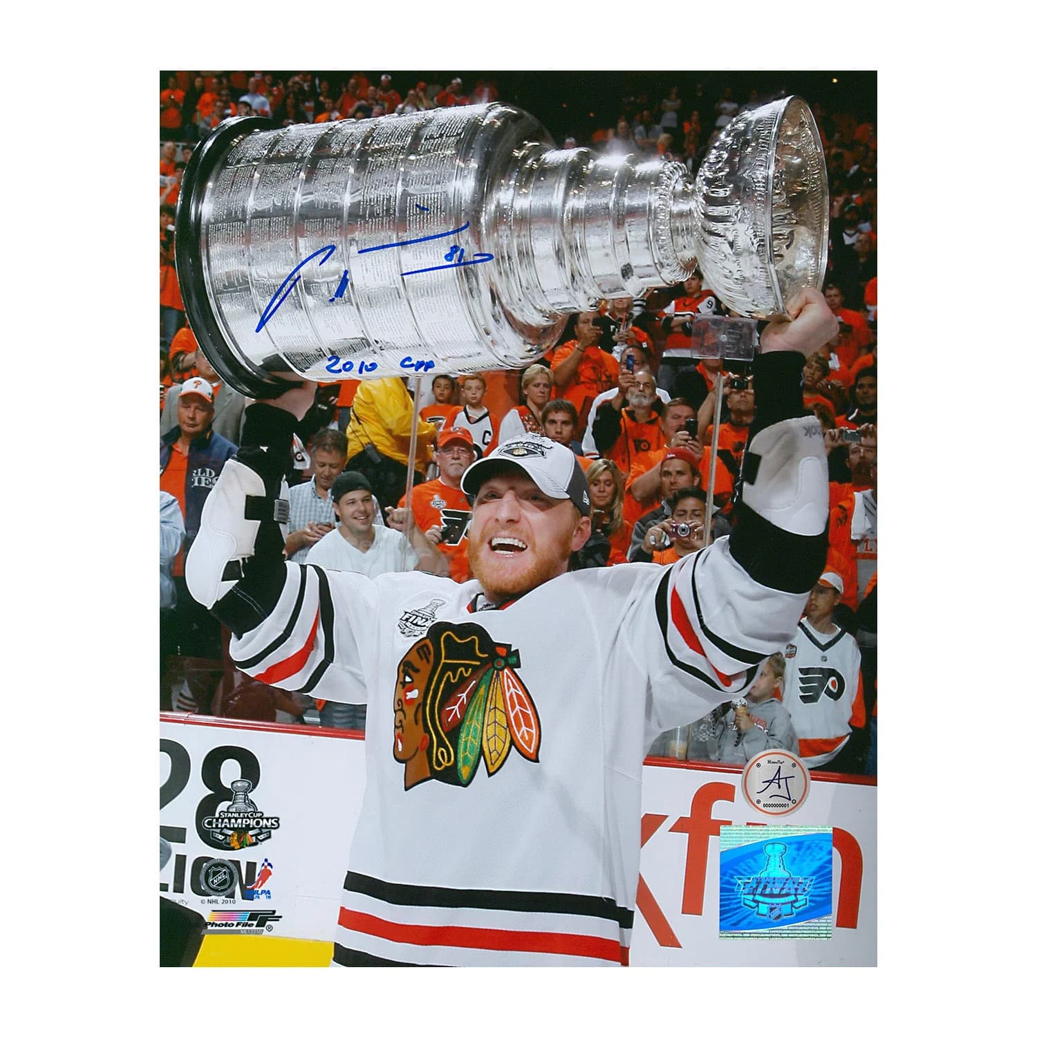 Marian Hossa Signed Chicago Blackhawks 2010 Stanley Cup 8x10 Photo Marian Hossa Photo 8x10-2010-stanley-cup, Chicago Blackhawks, supplier stock photo