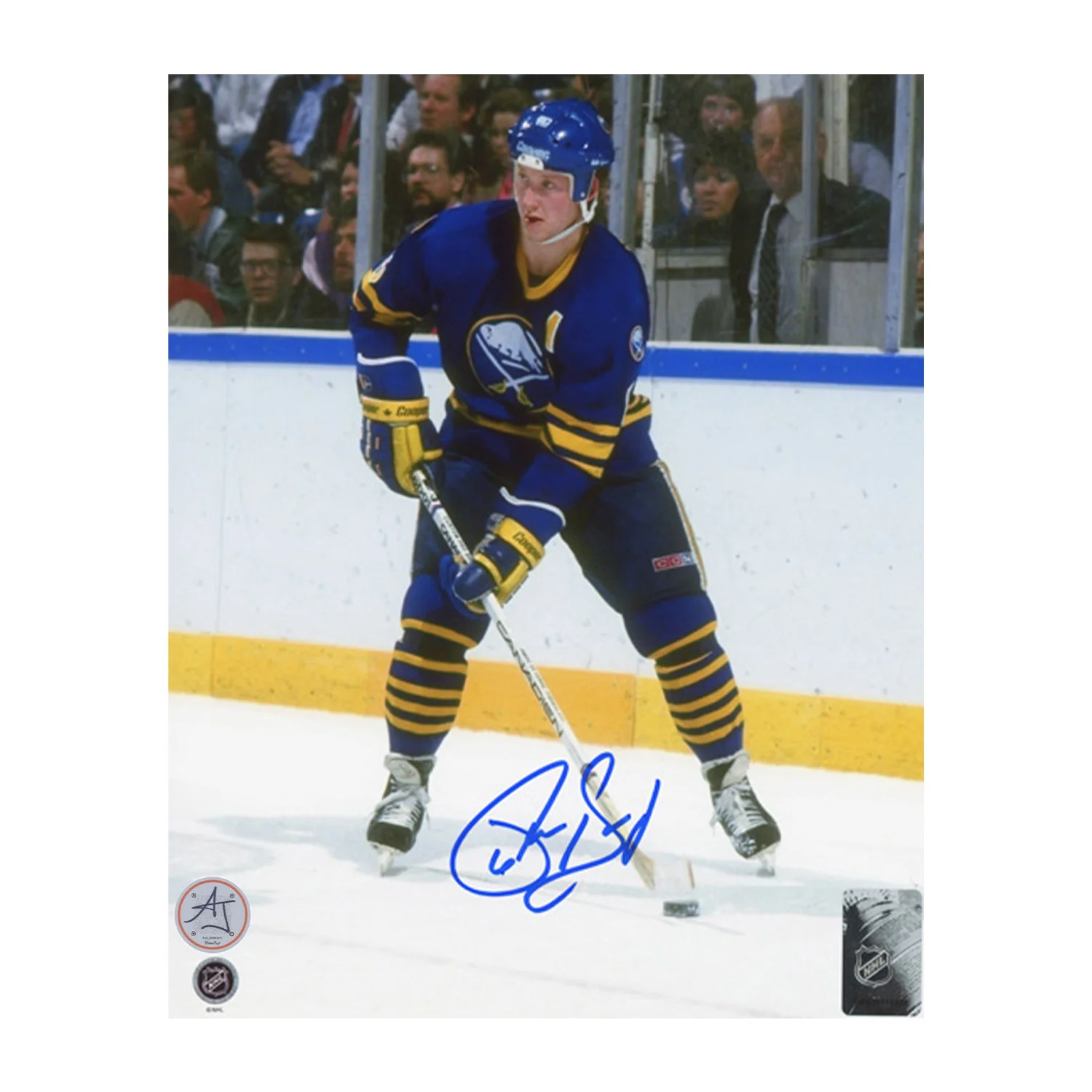 Phil Housley Autographed Buffalo Sabres Game Action 8x10 Photo Phil Housley Photo 8x10-game-action, Buffalo Sabres, supplier stock photo