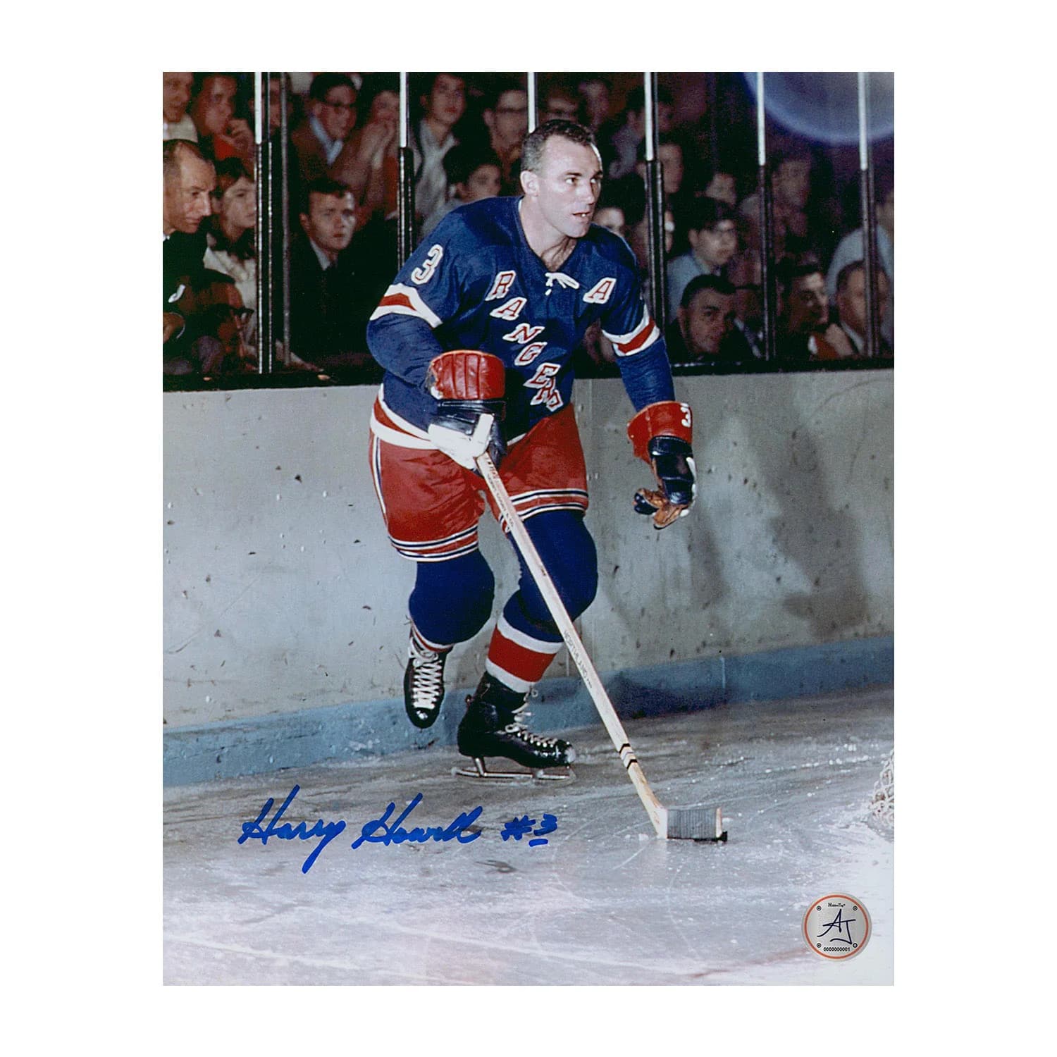 Harry Howell Autographed New York Rangers Classic Hockey 8x10 Photo Harry Howell Photo 8x10-classic-hockey, New York Rangers, supplier stock photo
