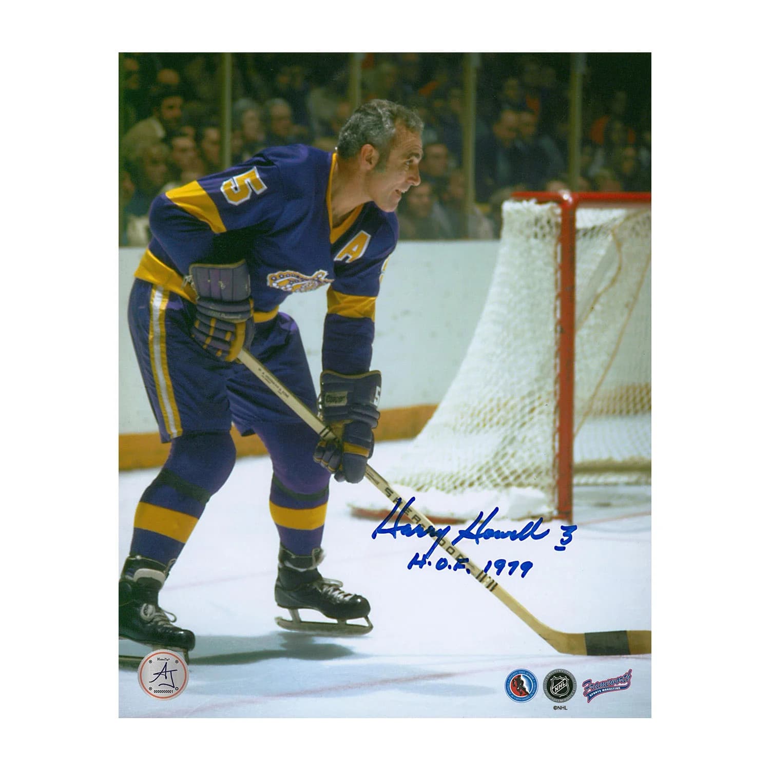 Harry Howell Signed Los Angeles Kings 8x10 Photo Harry Howell Photo 8x10, Los Angeles Kings, supplier stock photo