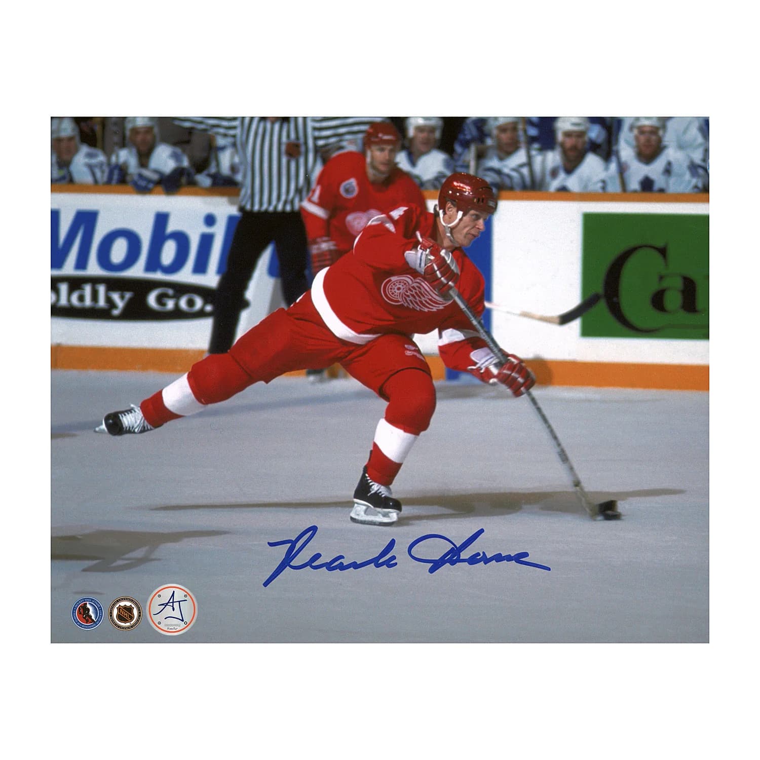Mark Howe Autographed Detroit Red Wings Point Shot 8x10 Photo Mark Howe Photo 8x10-point-shot, Detroit Red Wings, supplier stock photo