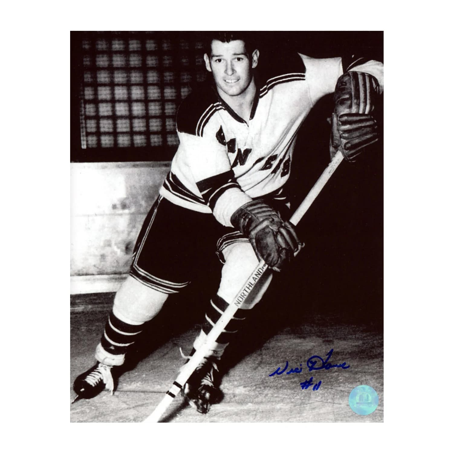 Vic Howe Autographed New York Rangers Black and White 8x10 Photo Vic Howe Photo 8x10-black-white, New York Rangers, supplier stock photo
