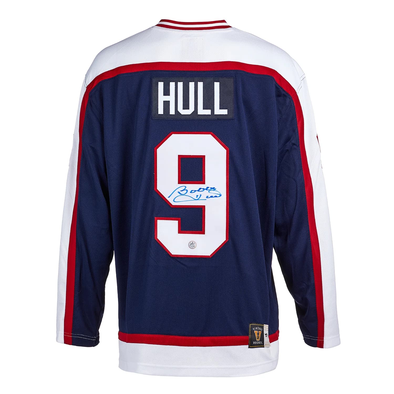 Bobby Hull Autographed Winnipeg Jets Fanatics Throwback Jersey Bobby Hull Jersey throwback, Winnipeg Jets, supplier stock photo