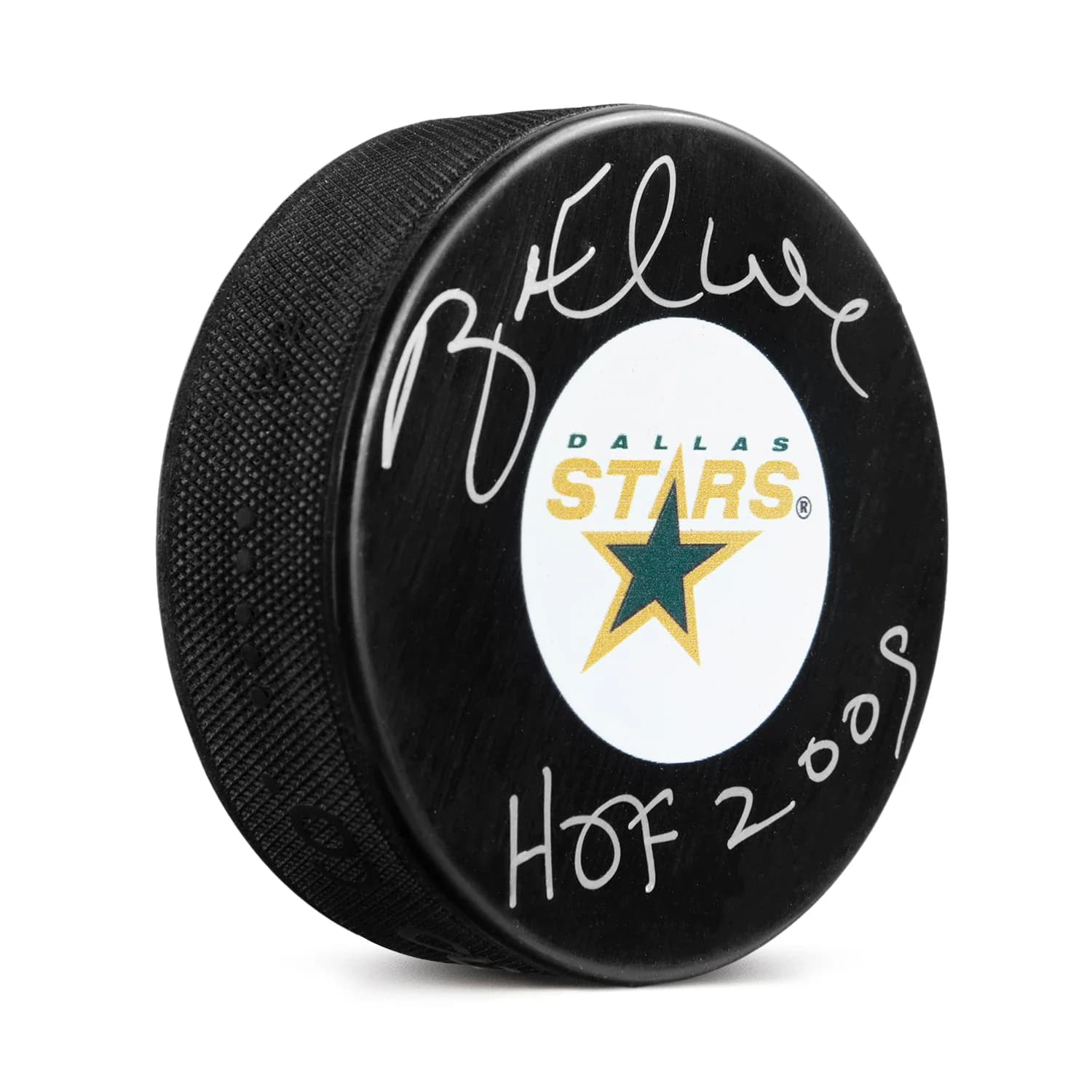 Brett Hull Autographed Dallas Stars Retro Autograph Model Inglasco puck Brett Hull Puck retro-model-inglasco, Dallas Stars, supplier stock photo