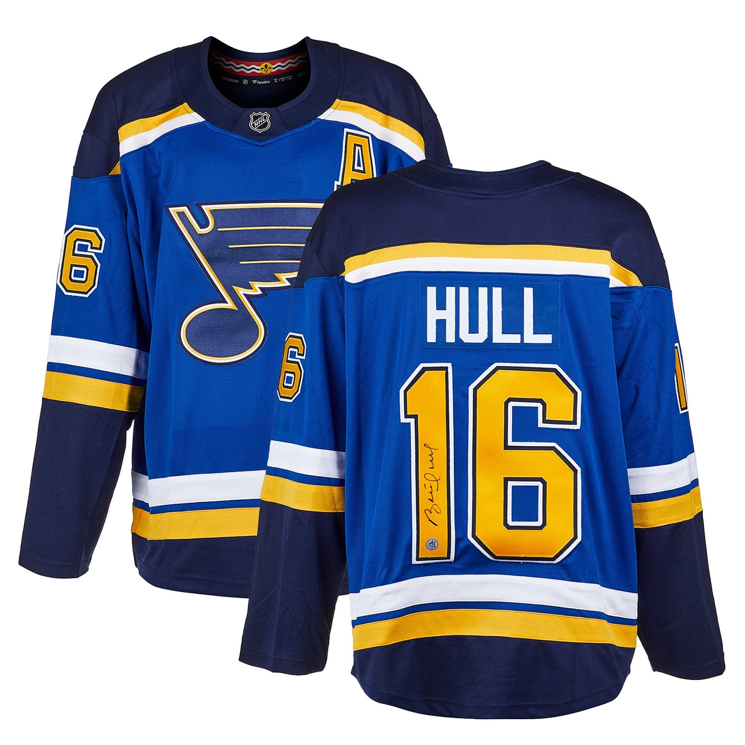 Brett Hull Autographed St Louis Blues Fanatics Breakaway Jersey Brett Hull Jersey breakaway, St. Louis Blues, view 3, supplier stock photo