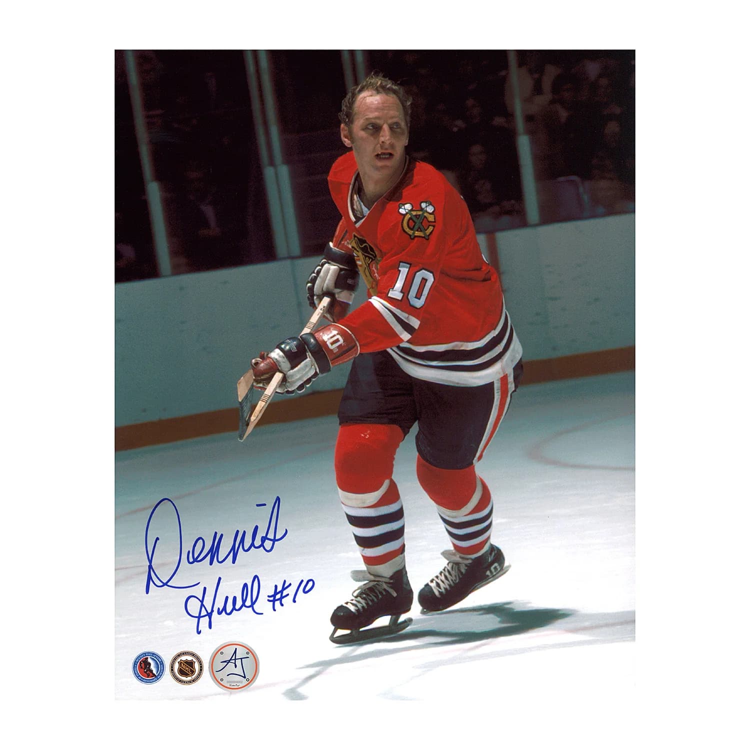 Dennis Hull Autographed Chicago Blackhawks Original Six 8x10 Photo Dennis Hull Photo 8x10-original-six, Chicago Blackhawks, supplier stock photo