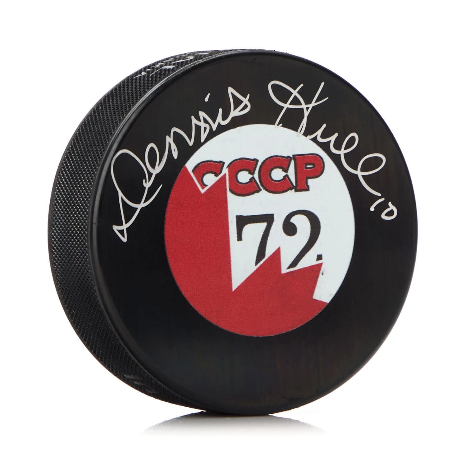 Dennis Hull Autographed Team Canada 1972 Summit Series Puck Dennis Hull Puck dennis-hull-team-canada-1972-summit, supplier stock photo