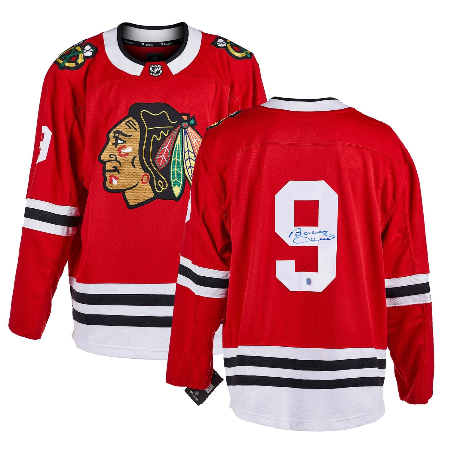 Bobby Hull Autographed Chicago Blackhawks Fanatics Breakaway Jersey Bobby Hull Jersey breakaway, Chicago Blackhawks, view 3, supplier stock photo