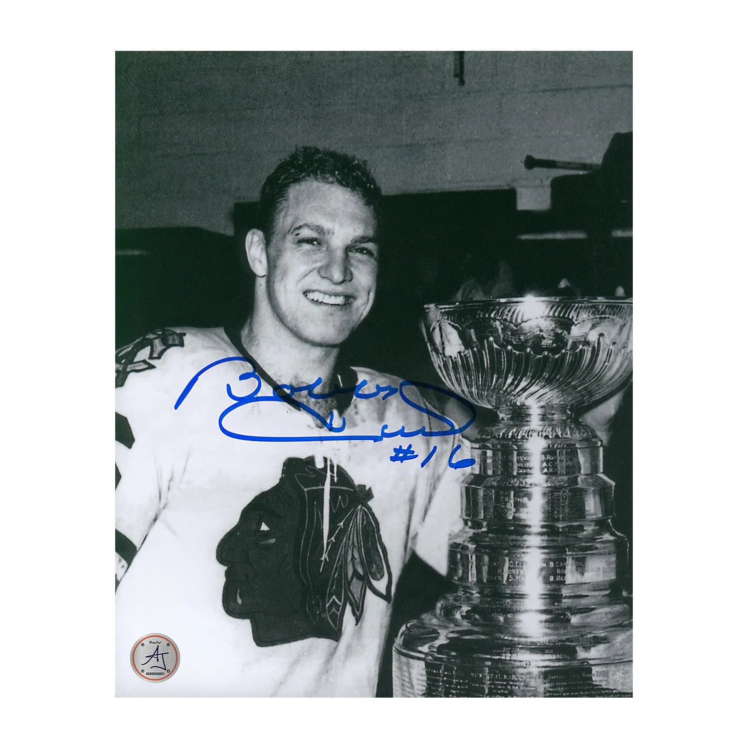 Bobby Hull Autographed Chicago Blackhawks Stanley Cup 8x10 Photo Bobby Hull Photo 8x10-stanley-cup, Chicago Blackhawks, supplier stock photo