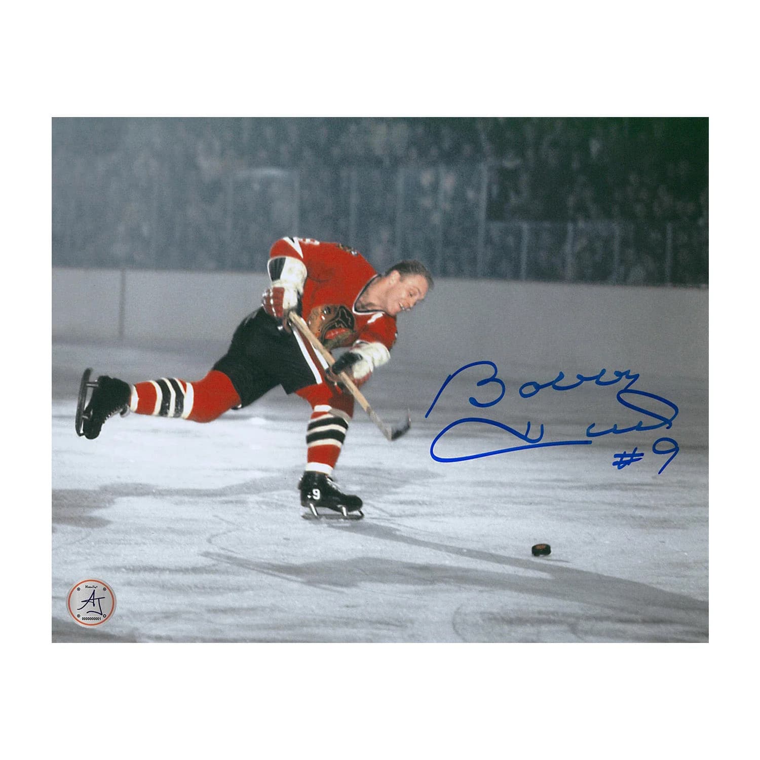 Bobby Hull Autographed Chicago Blackhawks Shooting 8x10 Photo Bobby Hull Photo 8x10-shooting, Chicago Blackhawks, supplier stock photo