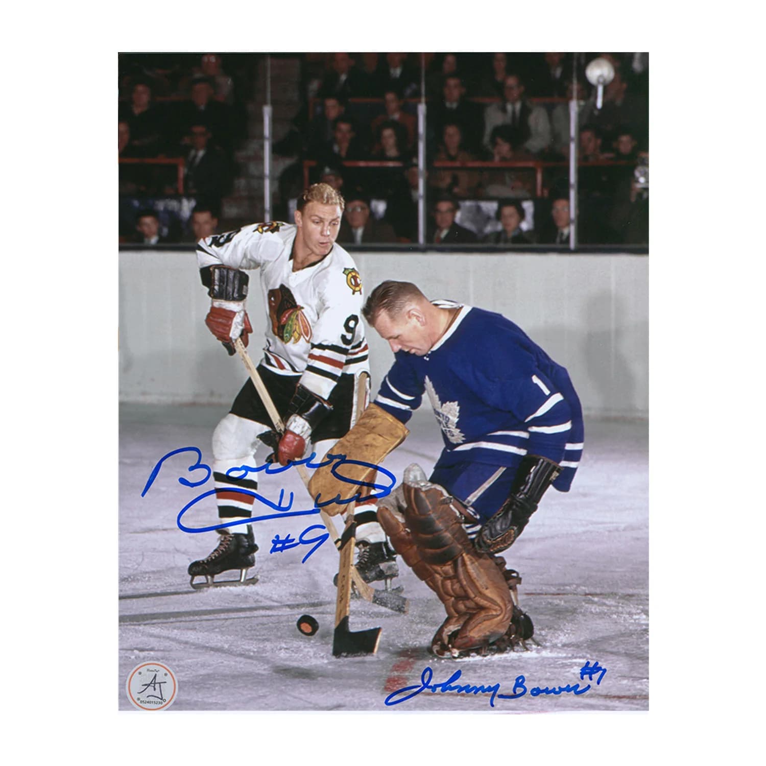Bobby Hull vs Johnny Bower Dual Signed Original Six Legends 8x10 Photo Bobby Hull Photo 8x10-vs-johnny-bower-dual-original-six, supplier stock photo