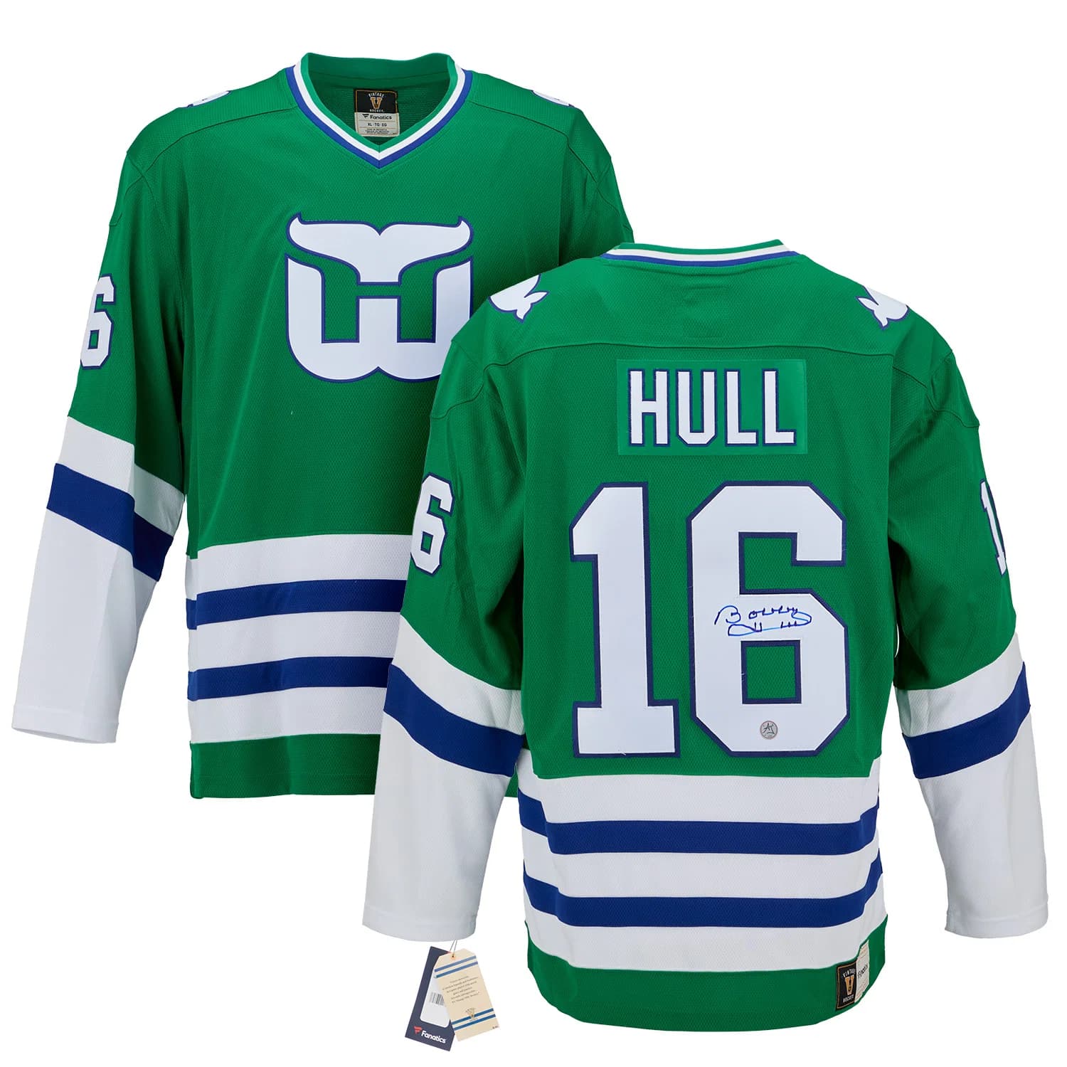 Bobby Hull Signed Hartford Whalers Throwback Breakaway Jersey Bobby Hull Jersey hartford-whalers-throwback-breakaway, view 3, supplier stock photo