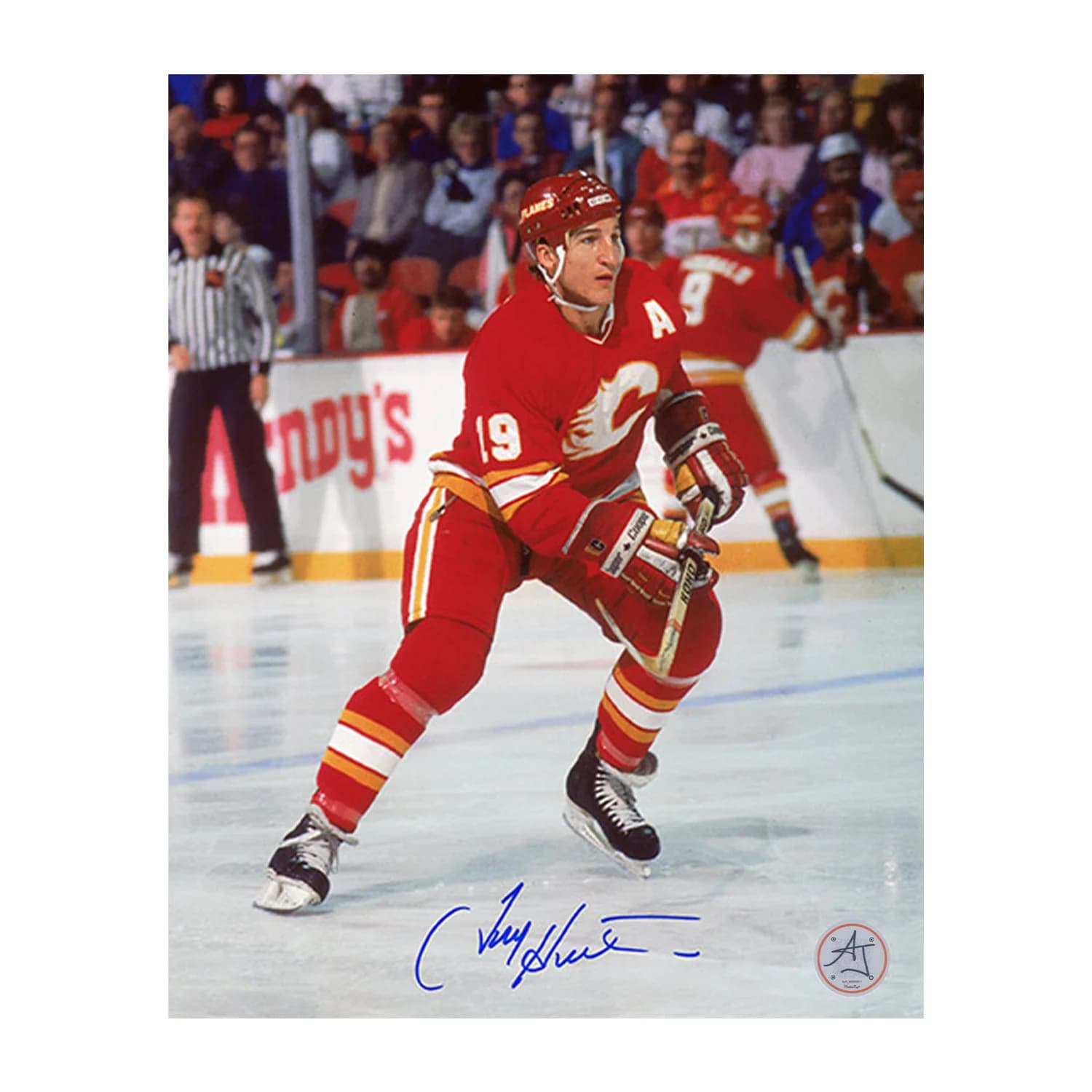 Tim Hunter Autographed Calgary Flames Classic Hockey 8x10 Photo Tim Hunter Photo 8x10-classic-hockey, Calgary Flames, supplier stock photo