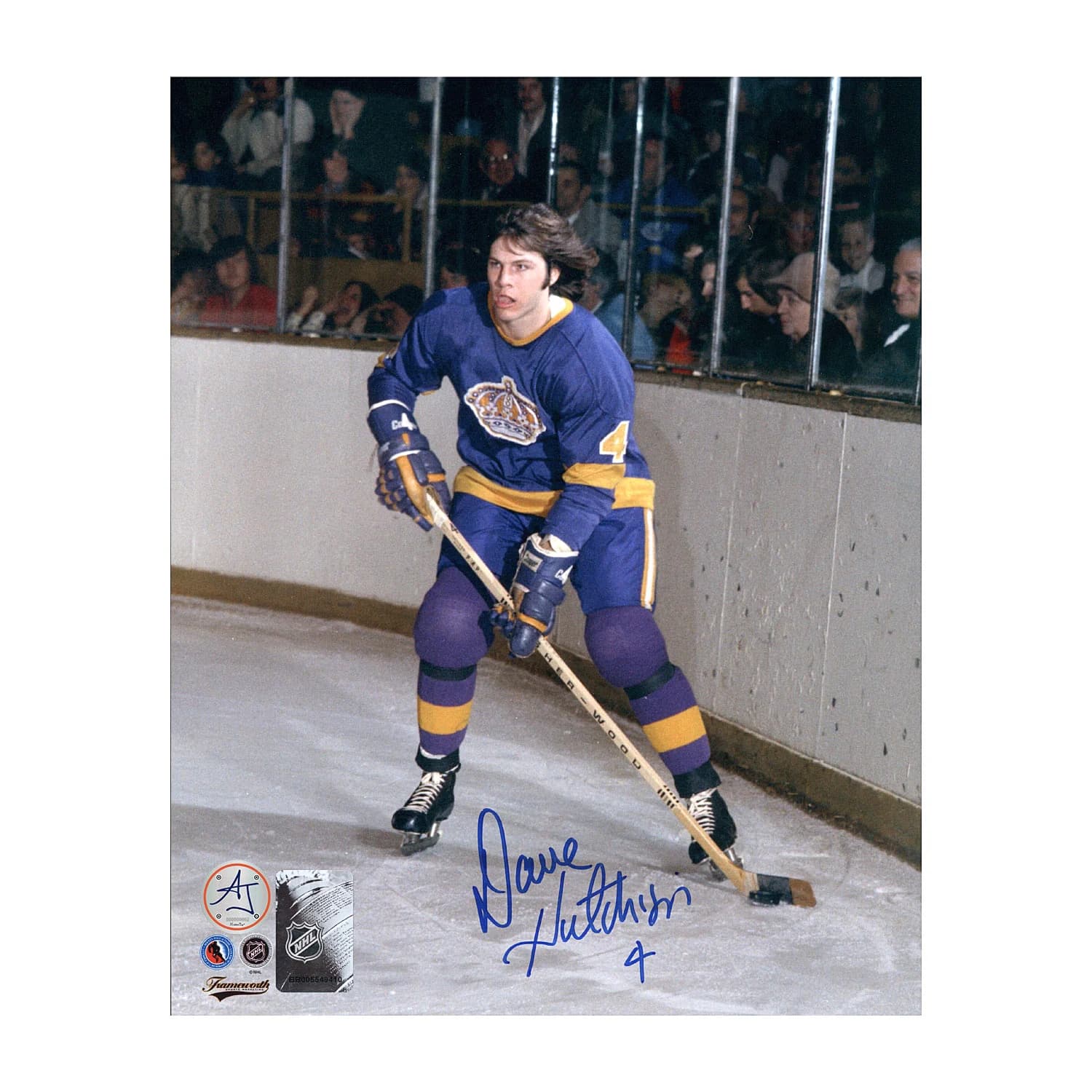 Dave Hutchison Signed Los Angeles Kings Stickhandling 8x10 Photo Dave Hutchison Photo 8x10-stickhandling, Los Angeles Kings, supplier stock photo