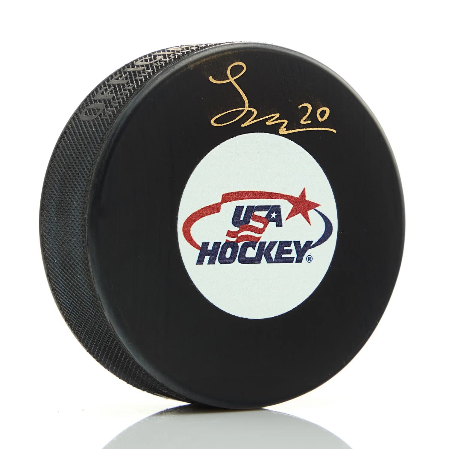 Lane Hutson Autographed Team USA Hockey Puck Lane Hutson Puck lane-hutson-team-usa-hockey, supplier stock photo