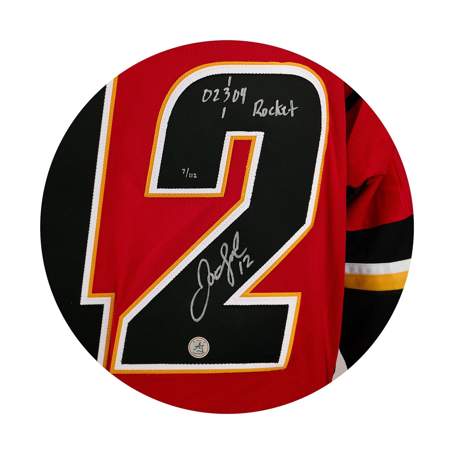 Jarome Iginla Calgary Flames Signed & Inscribed Vintage Reebok Jersey #7/112 Jarome Iginla Jersey jarome-iginla-calgary-flames-inscribed-vintage, Calgary Flames, view 3, supplier stock photo