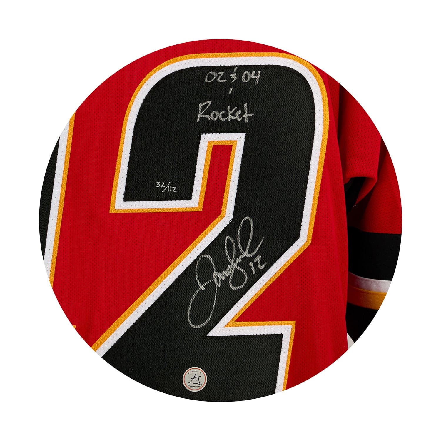 Jarome Iginla Calgary Flames Signed & Inscribed Vintage Reebok Jersey #32/112 Jarome Iginla Jersey jarome-iginla-calgary-flames-inscribed-vintage, Calgary Flames, view 3, supplier stock photo