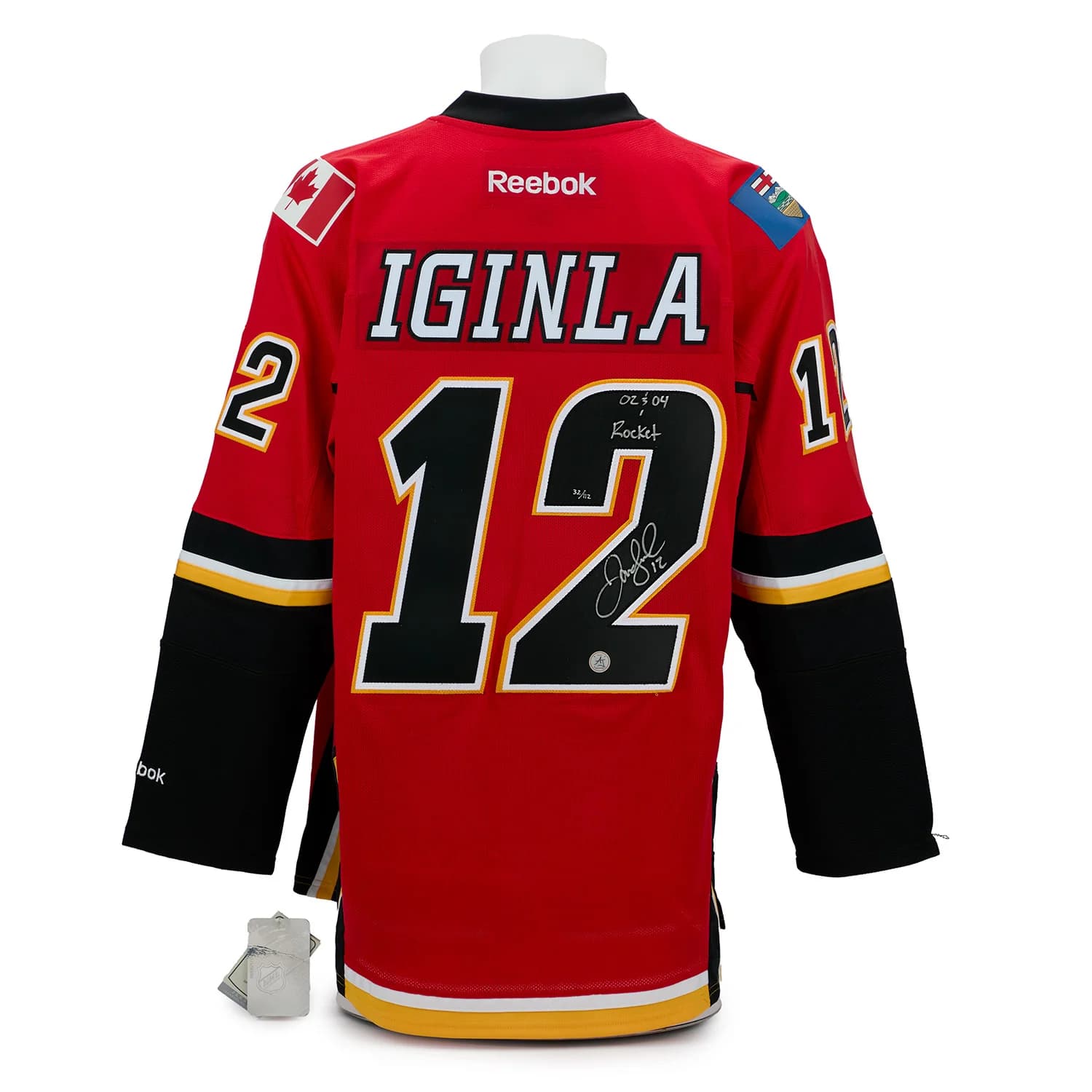 Jarome Iginla Calgary Flames Signed & Inscribed Vintage Reebok Jersey #32/112 Jarome Iginla Jersey jarome-iginla-calgary-flames-inscribed-vintage, Calgary Flames, supplier stock photo