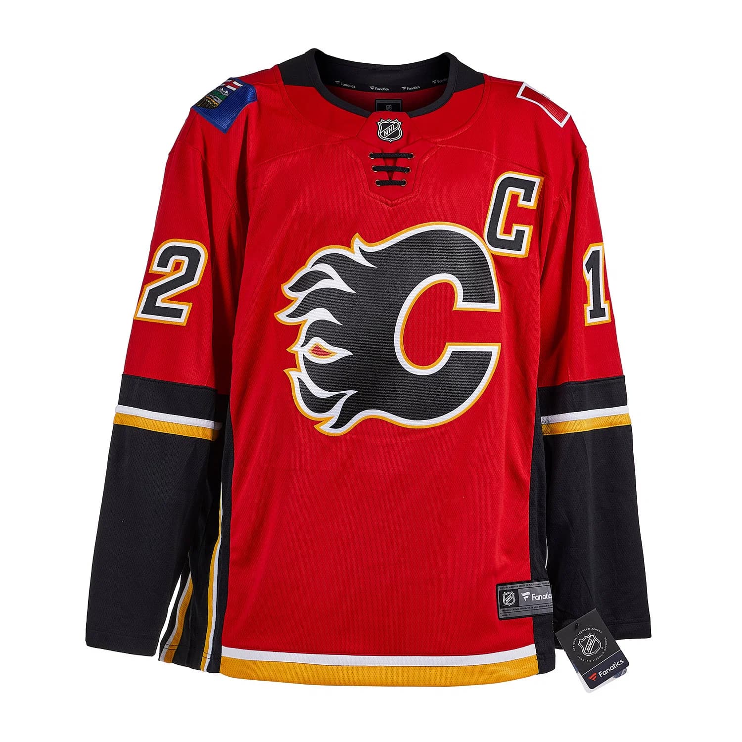 Jarome Iginla Signed Calgary Flames Black Logo Fanatics Breakaway Jersey Jarome Iginla Jersey black-logo-breakaway, Calgary Flames, view 2, supplier stock photo