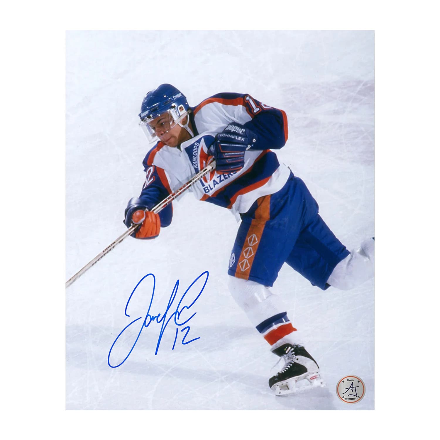 Jarome Iginla Autographed Kamloops Blazers Shooting 8x10 Photo Jarome Iginla Photo 8x10-kamloops-shooting, Portland Trail Blazers, supplier stock photo
