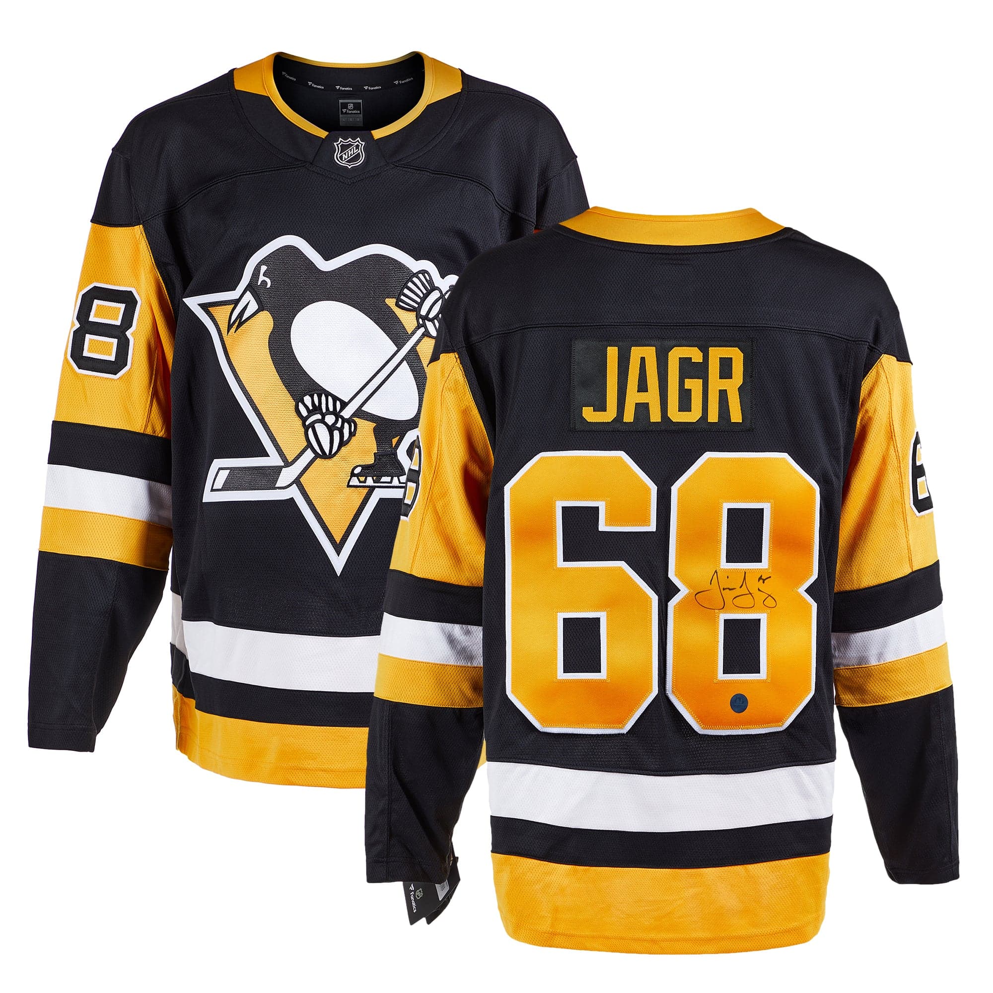 Jaromir Jagr Signed Pittsburgh Penguins Fanatics Breakaway Jersey Jaromir Jagr Jersey breakaway, Pittsburgh Penguins, view 3, supplier stock photo