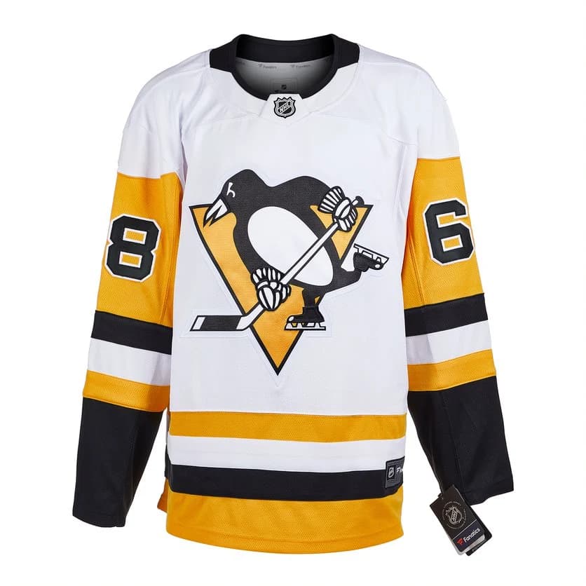 Jaromir Jagr Signed Pittsburgh Penguins White Fanatics Breakaway Jersey Jaromir Jagr Jersey white-breakaway, Pittsburgh Penguins, view 2, supplier stock photo