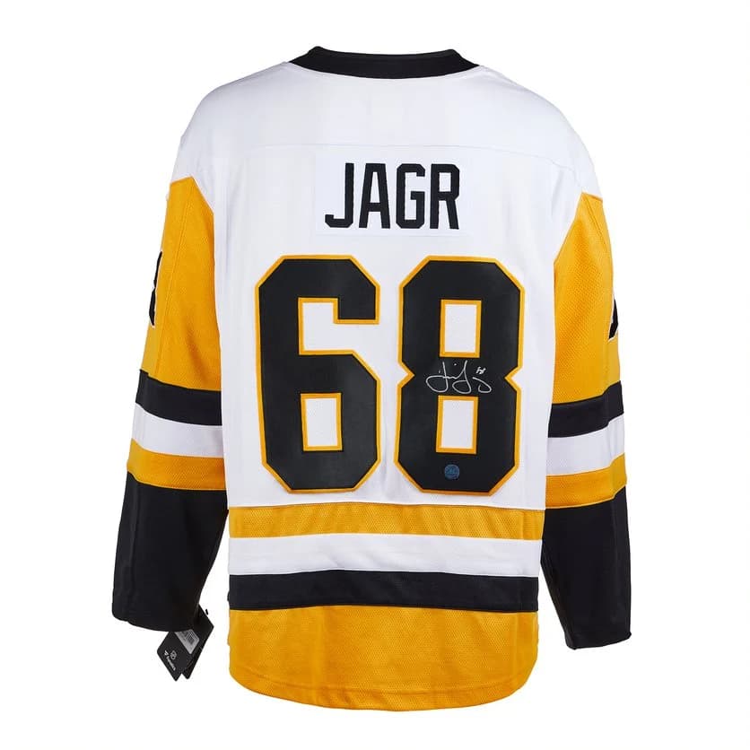 Jaromir Jagr Signed Pittsburgh Penguins White Fanatics Breakaway Jersey Jaromir Jagr Jersey white-breakaway, Pittsburgh Penguins, supplier stock photo