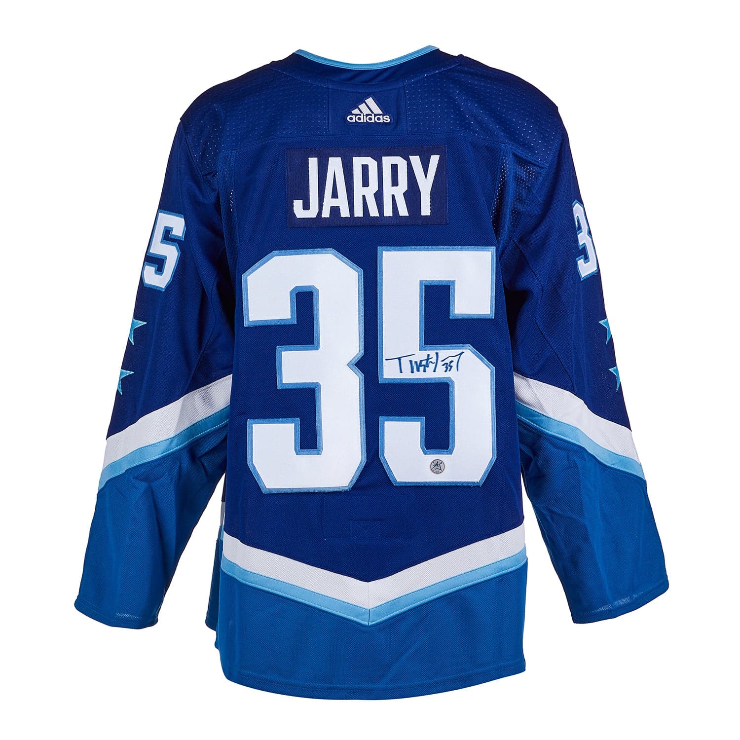 Tristan Jarry Signed 2022 NHL All-Star Game Blue adidas Jersey Tristan Jarry Jersey 2022-nhl-all-star-game-blue, supplier stock photo