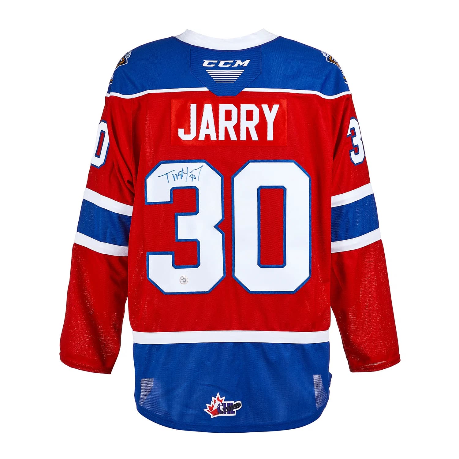 Tristan Jarry Autographed Edmonton Oil Kings CHL CCM Jersey Tristan Jarry Jersey edmonton-oil-kings-chl-ccm, supplier stock photo