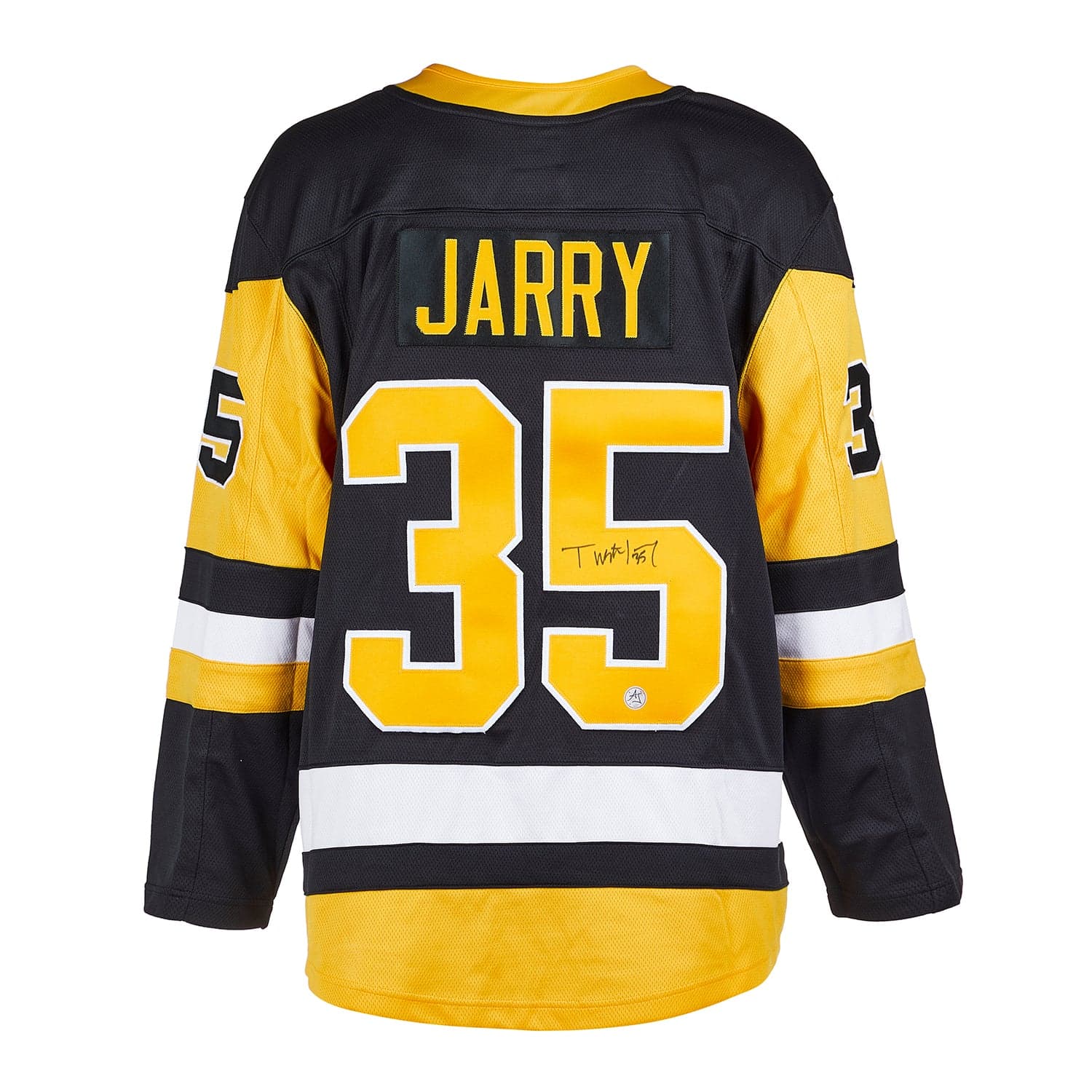 Tristan Jarry Autographed Pittsburgh Penguins Fanatics Breakaway Jersey Tristan Jarry Jersey breakaway, Pittsburgh Penguins, supplier stock photo