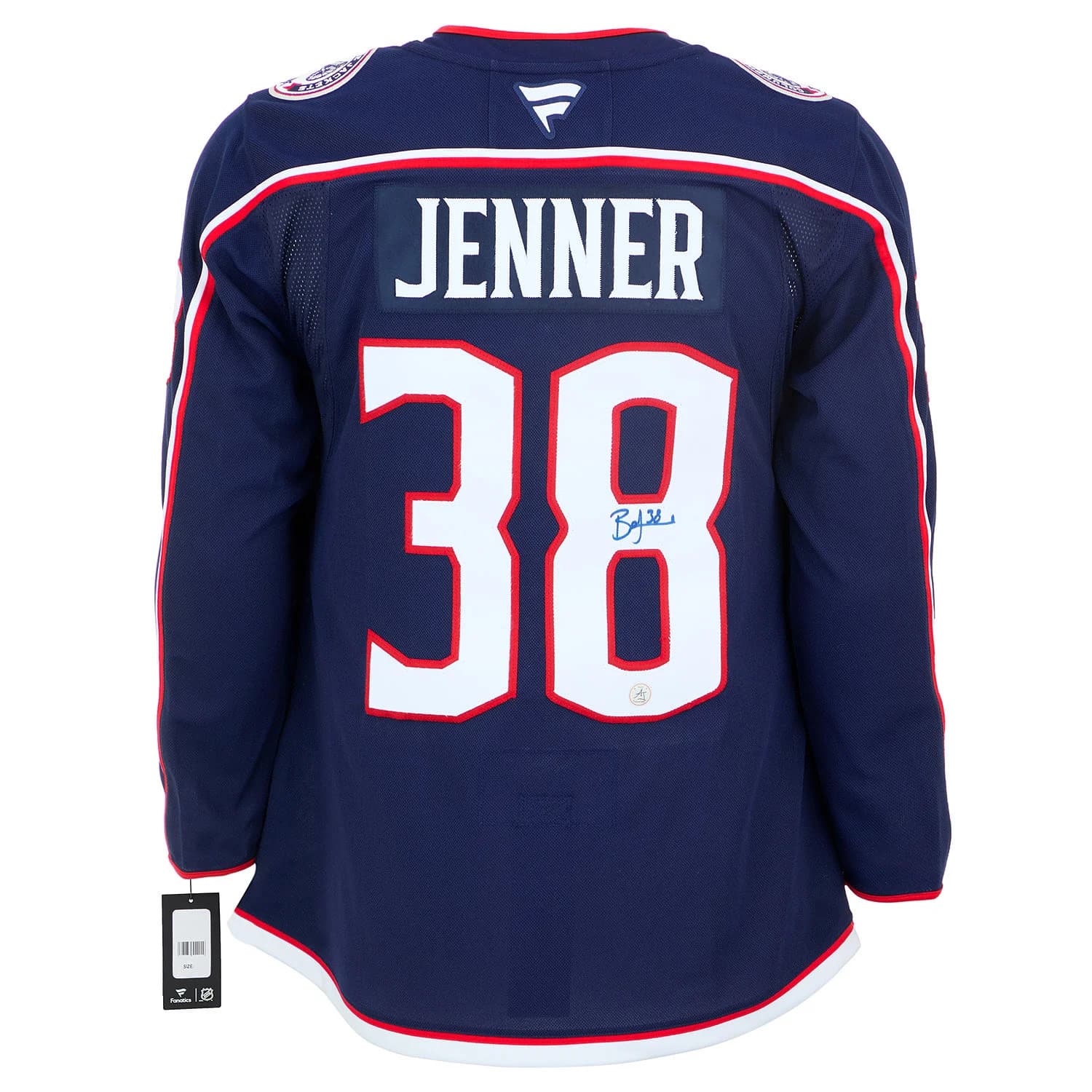 Boone Jenner Autographed Columbus Blue Jackets Fanatics Premium Jersey Boone Jenner Jersey premium, Columbus Blue Jackets, supplier stock photo
