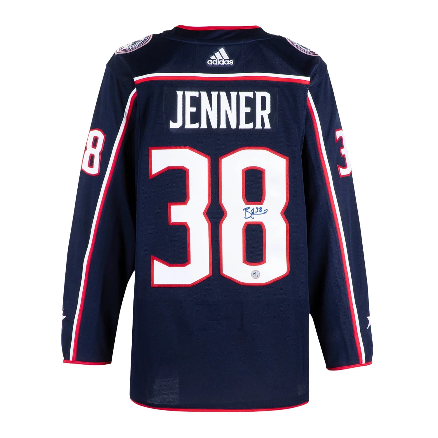 Boone Jenner Autographed Columbus Blue Jackets adidas Jersey Boone Jenner Jersey adidas, Columbus Blue Jackets, supplier stock photo