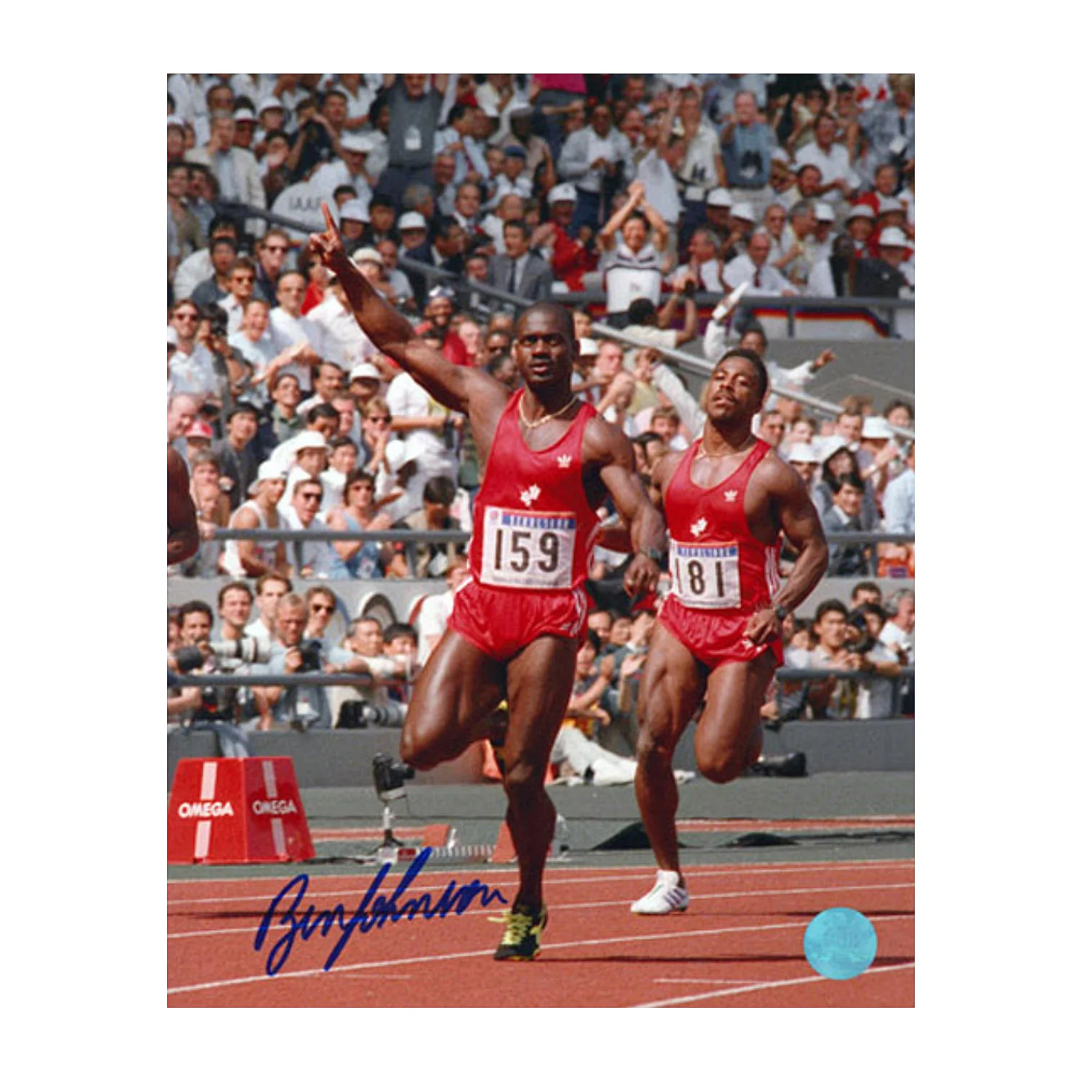 Ben Johnson Canada Autographed Record Breaking 100 Meter 8x10 Photo Ben Johnson Photo 8x10-canada-record-breaking-100-meter, supplier stock photo