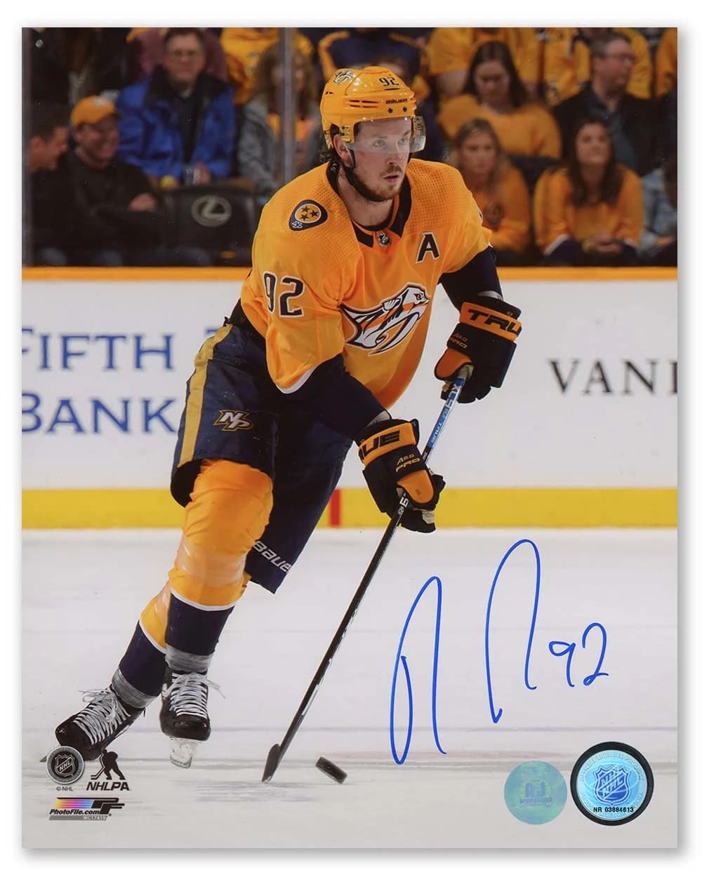 Ryan Johansen Autographed Nashville Predators Game Action 8x10 Photo Ryan Johansen Photo 8x10-game-action, Nashville Predators, supplier stock photo