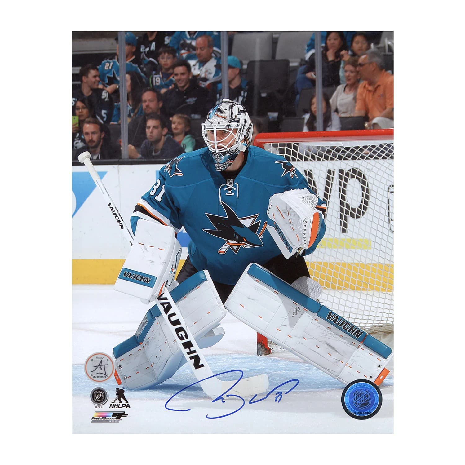 Martin Jones San Jose Sharks Autographed Goalie 8x10 Photo Martin Jones Photo 8x10-goalie, San Jose Sharks, supplier stock photo