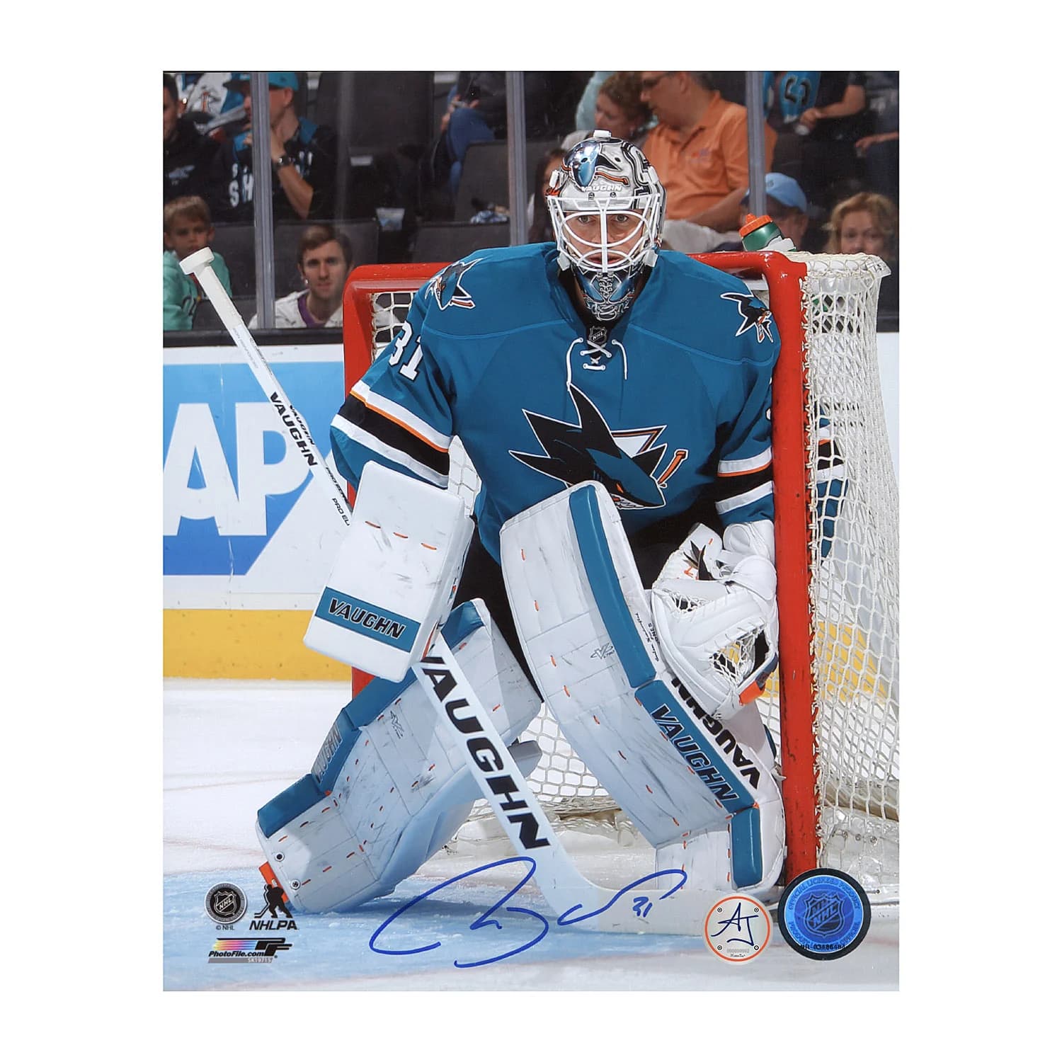 Martin Jones Signed San Jose Sharks Goalie 8x10 Photo Martin Jones Photo 8x10-goalie, San Jose Sharks, supplier stock photo