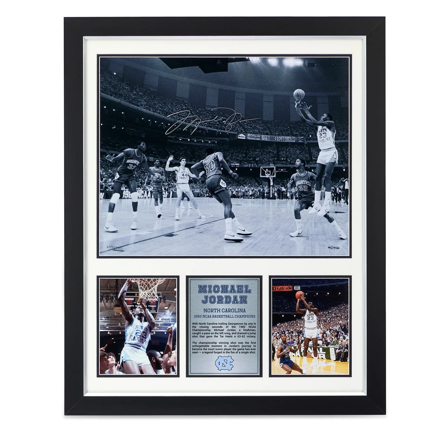 Michael Jordan Signed North Carolina 1982 NCAA Finals Winning Shot 26x32 Frame Michael Jordan Other 26x32-north-carolina-1982-ncaa-finals-winning, Chicago Bulls, supplier stock photo