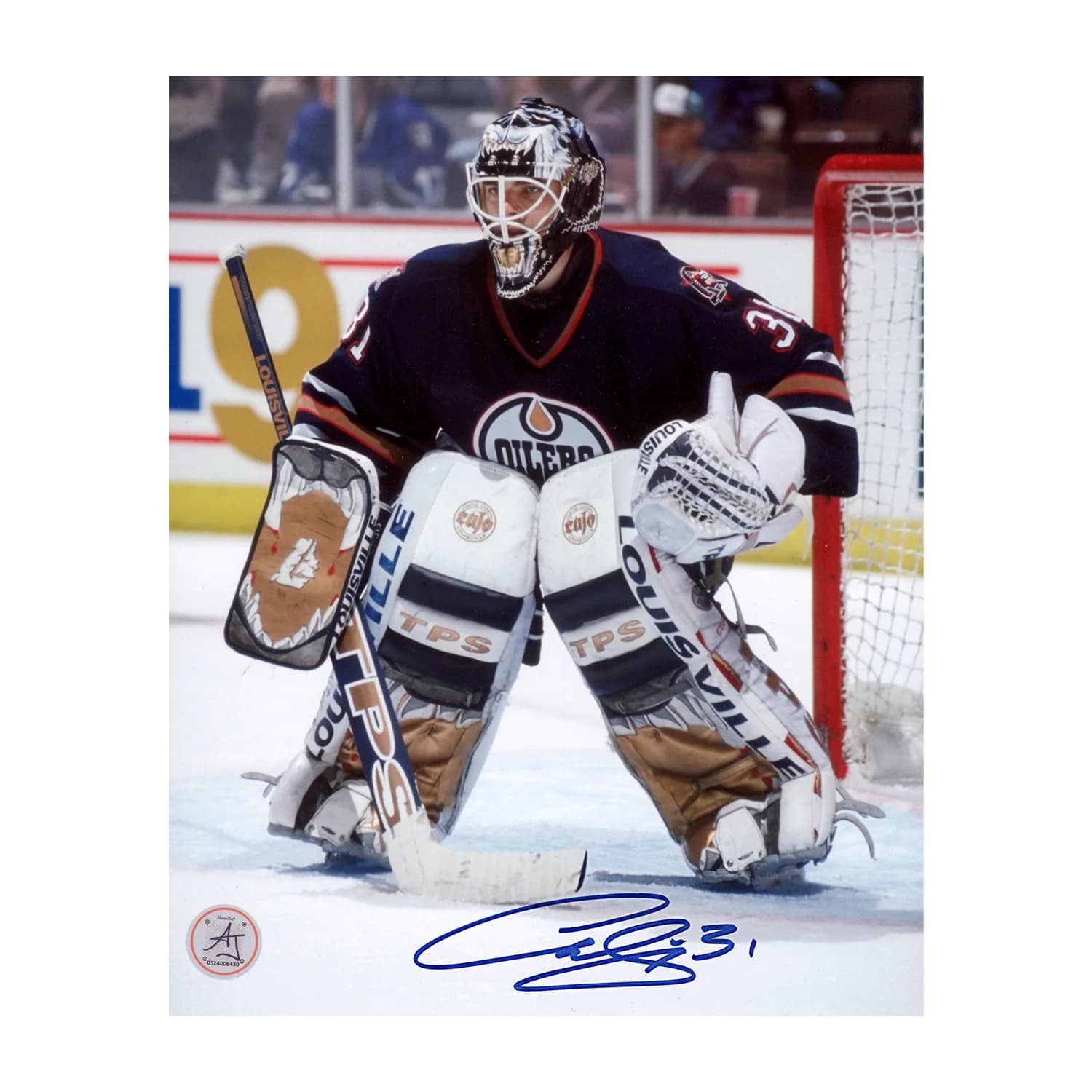 Curtis Joseph Autographed Edmonton Oilers Netminder 8x10 Photo Curtis Joseph Photo 8x10-netminder, Edmonton Oilers, supplier stock photo