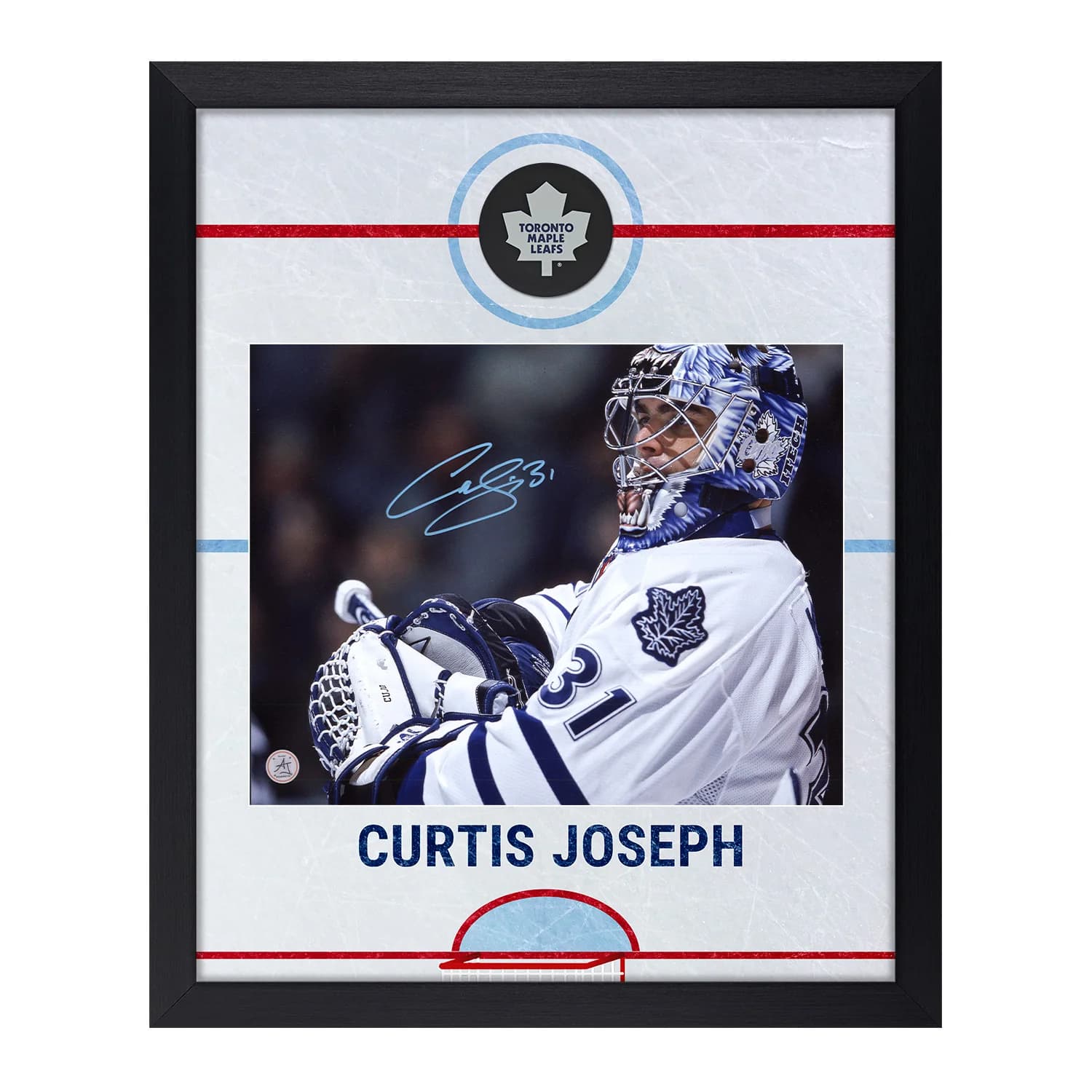 Curtis Joseph Autographed Toronto Maple Leafs Graphic Rink 18x22 Frame Curtis Joseph Other 18x22-graphic-rink-frame, Toronto Maple Leafs, supplier stock photo