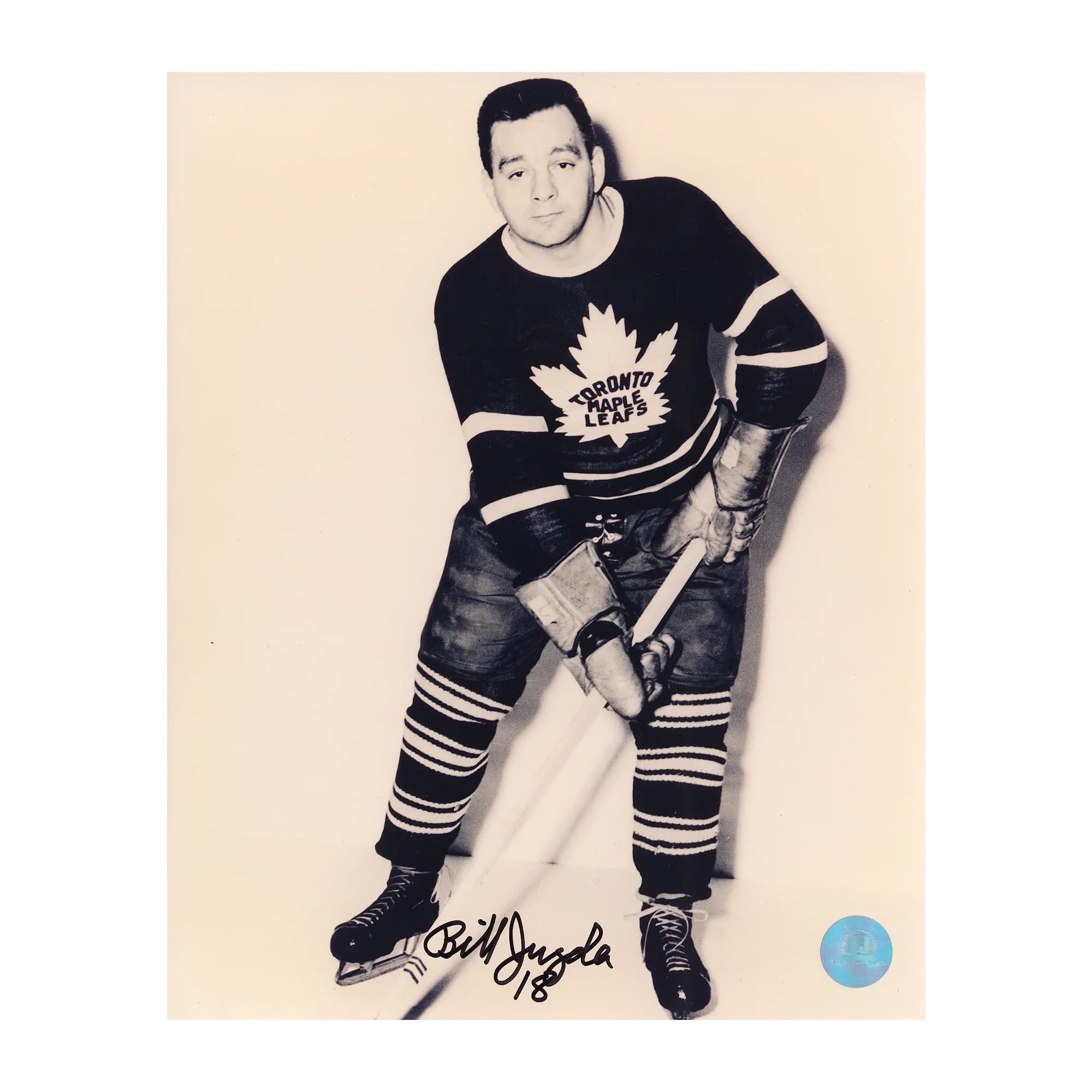 Bill Juzda Autographed Toronto Maple Leafs Black and White 8x10 Photo Bill Juzda Photo 8x10-black-white, Toronto Maple Leafs, supplier stock photo