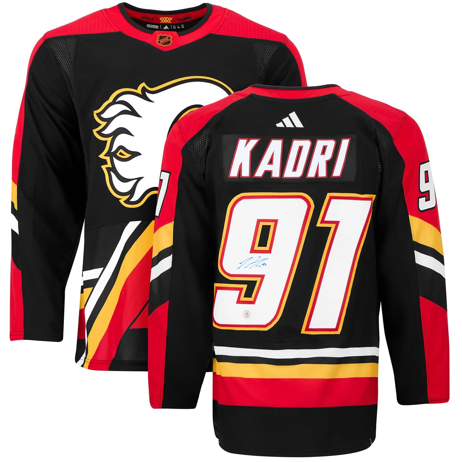 Nazem Kadri Autographed Calgary Flames Reverse Retro 2.0 adidas Jersey Nazem Kadri Jersey reverse-retro-2-0-adidas, Calgary Flames, view 3, supplier stock photo