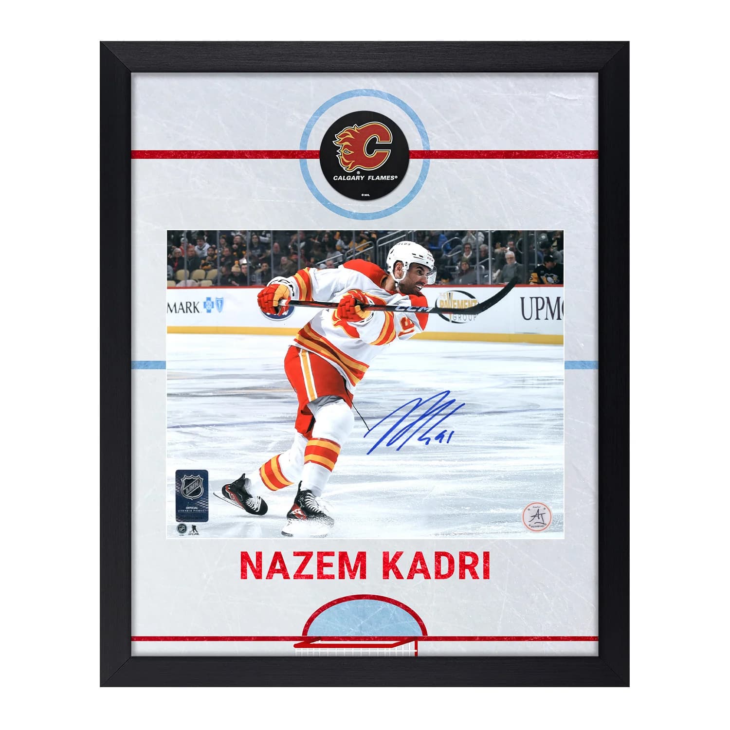 Nazem Kadri Autographed Calgary Flames Graphic Rink 18x22 Frame Nazem Kadri Other 18x22-nazem-kadri-calgary-flames-graphic-rink, Calgary Flames, supplier stock photo