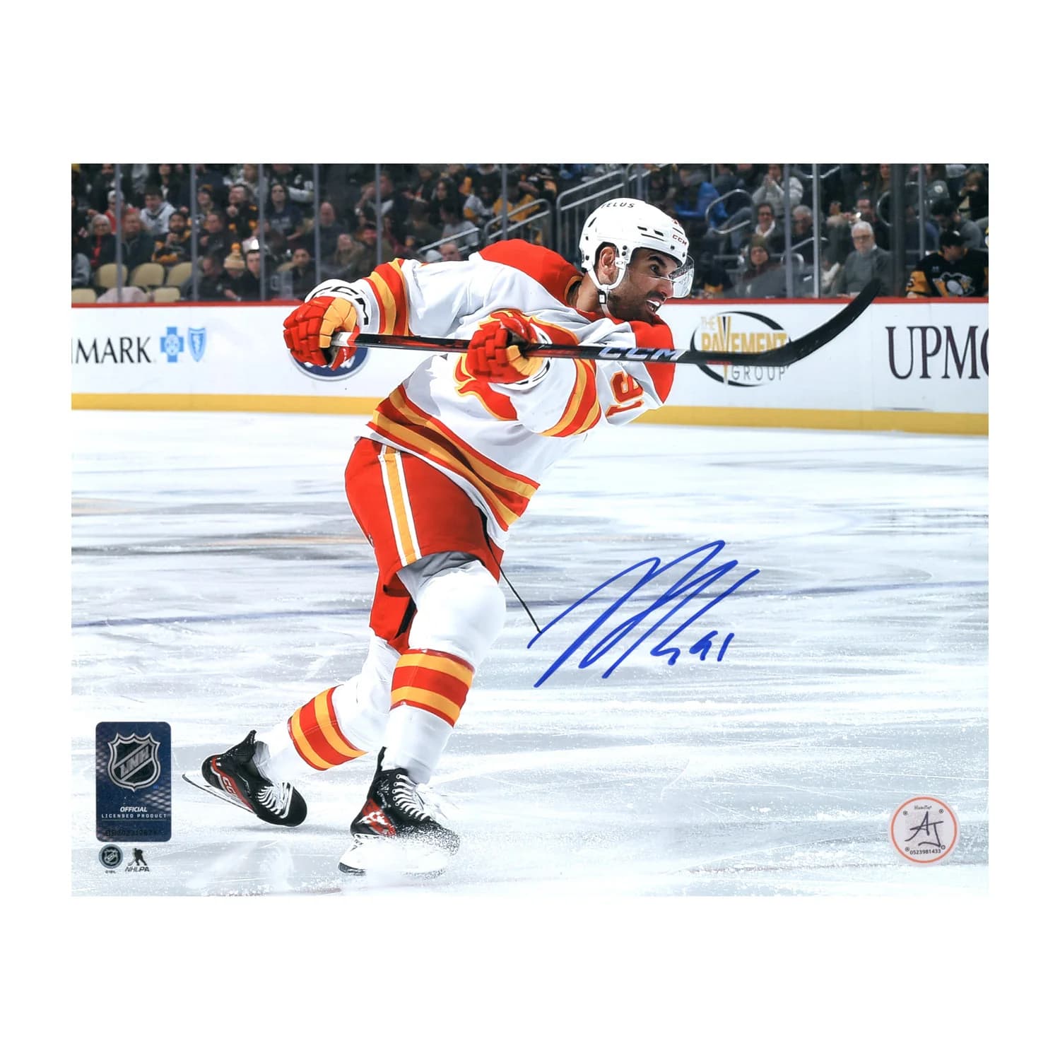 Nazem Kadri Autographed Calgary Flames Slapshot 8x10 Photo Nazem Kadri Photo 8x10-nazem-kadri-calgary-flames-slapshot, Calgary Flames, supplier stock photo