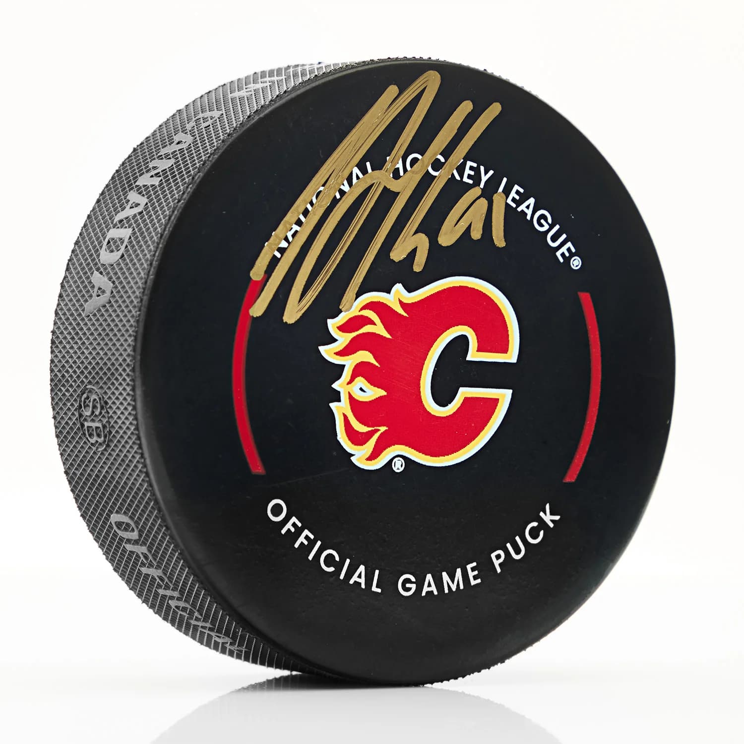 Nazem Kadri Signed Calgary Flames Official Game Puck Nazem Kadri Puck game, Calgary Flames, supplier stock photo