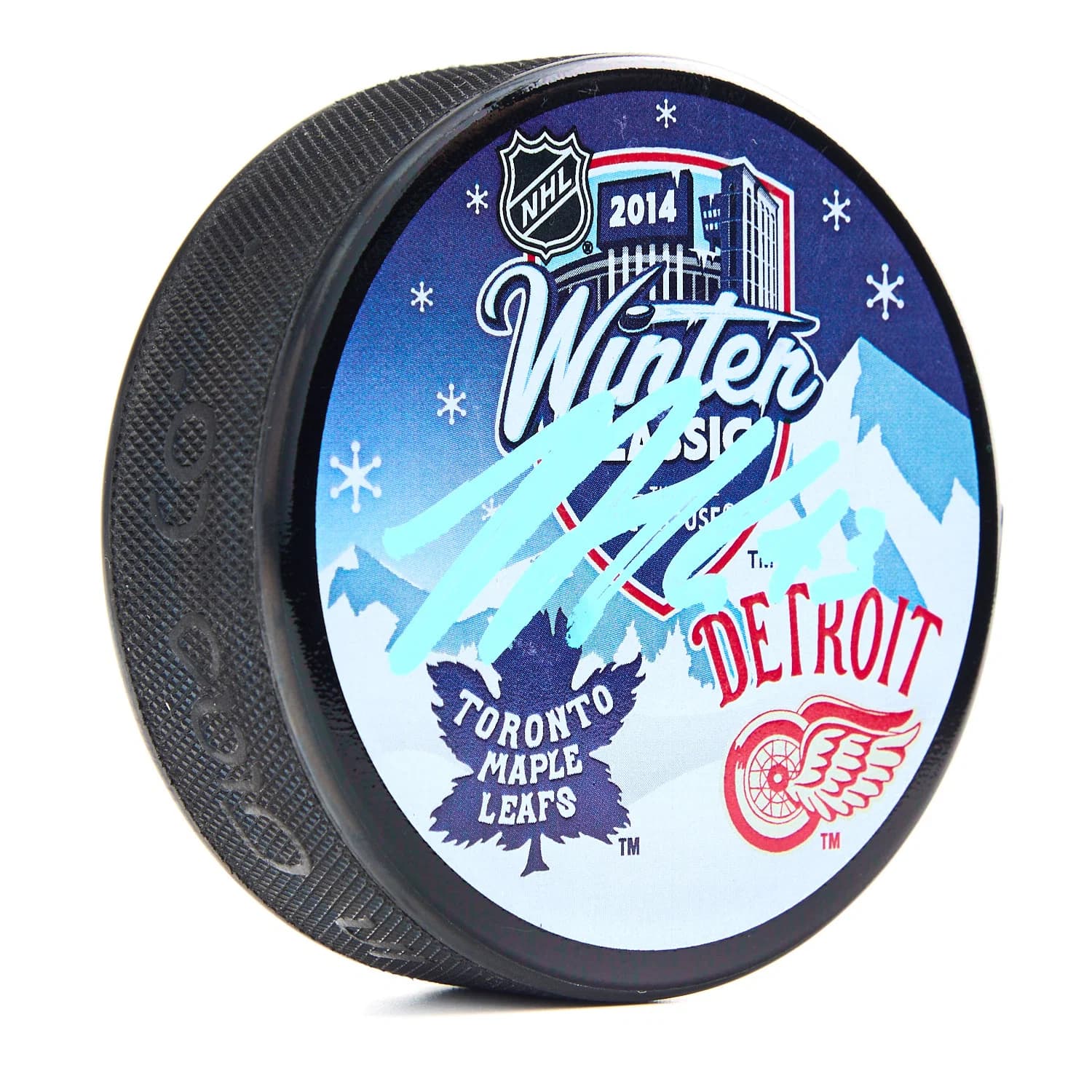 Nazem Kadri Signed Toronto Maple Leafs 2014 Winter Classic Souvenir Puck Nazem Kadri Puck 2014-winter-classic-souvenir, Toronto Maple Leafs, supplier stock photo