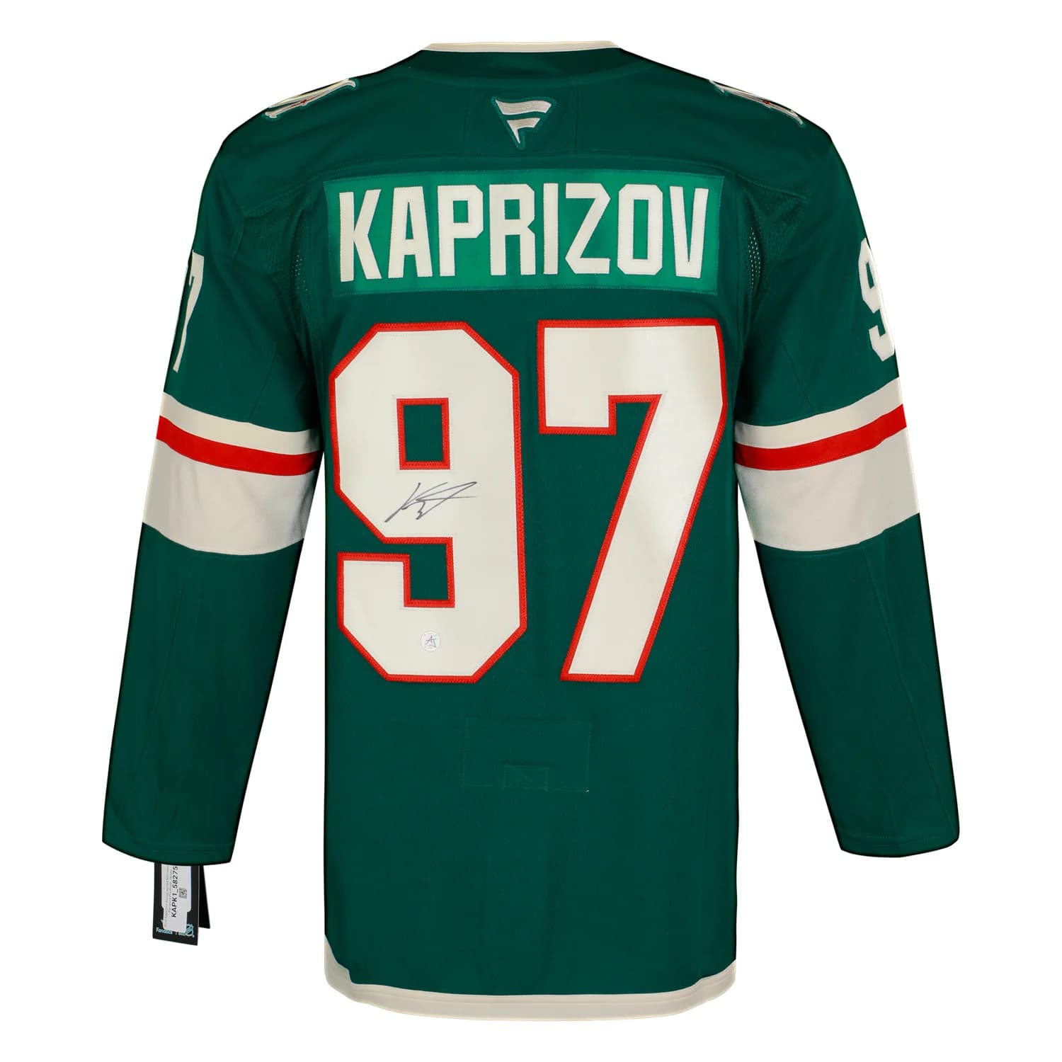 Kirill Kaprizov Autographed Minnesota Wild Fanatics Premium Jersey Kirill Kaprizov Jersey premium, Minnesota Wild, supplier stock photo