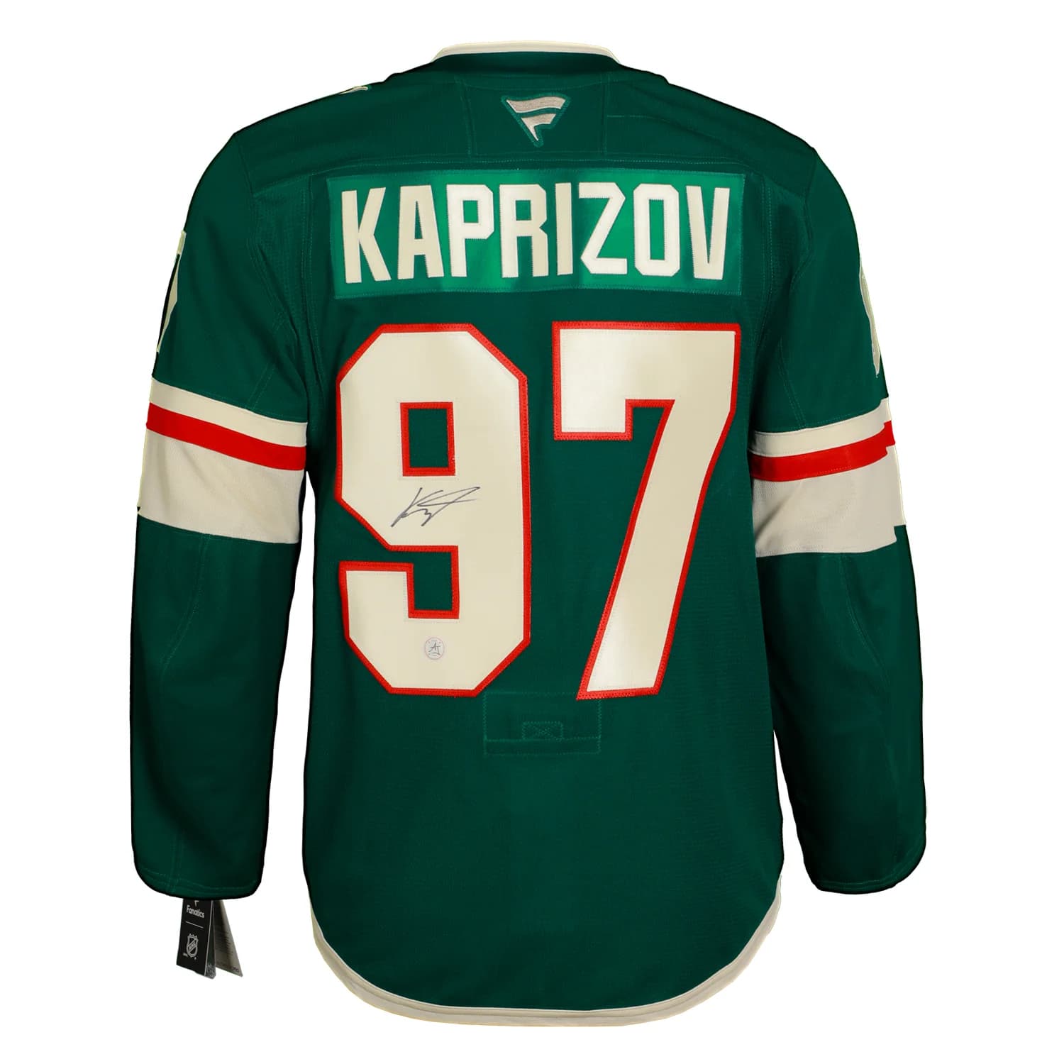 Kirill Kaprizov Signed Minnesota Wild Fanatics On Ice Authentic Jersey Kirill Kaprizov Jersey ice, Minnesota Wild, supplier stock photo