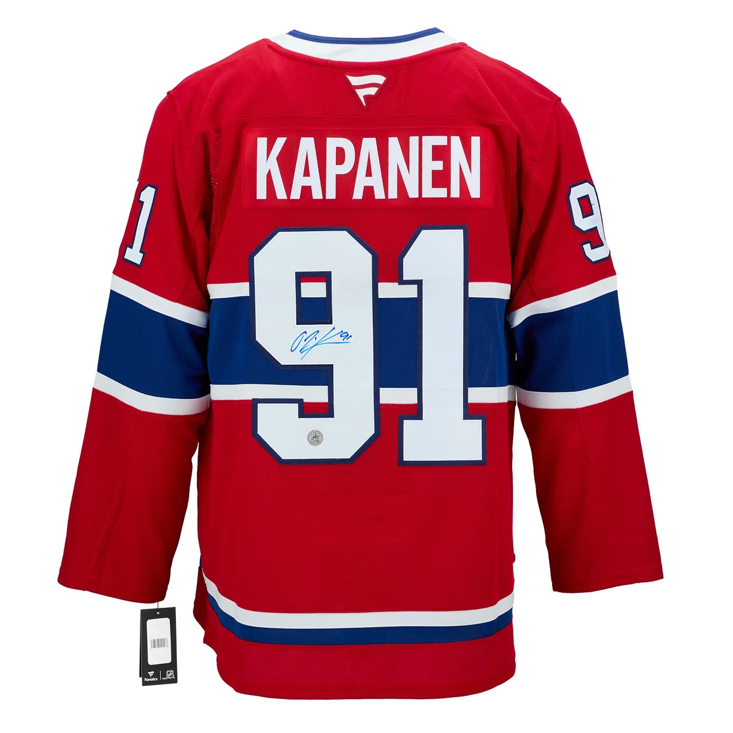 Oliver Kapanen Autographed Montreal Canadiens Fanatics Premium Jersey Oliver Kapanen Jersey premium, Montreal Canadiens, supplier stock photo